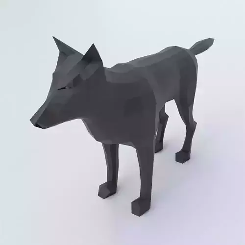 Dog 3d model wolf
