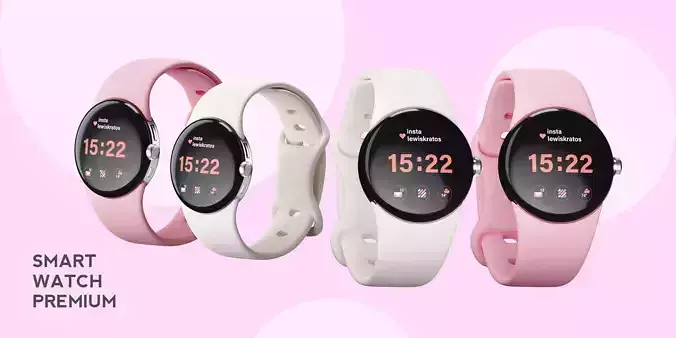 Smart Watch Pixel 5 3D model