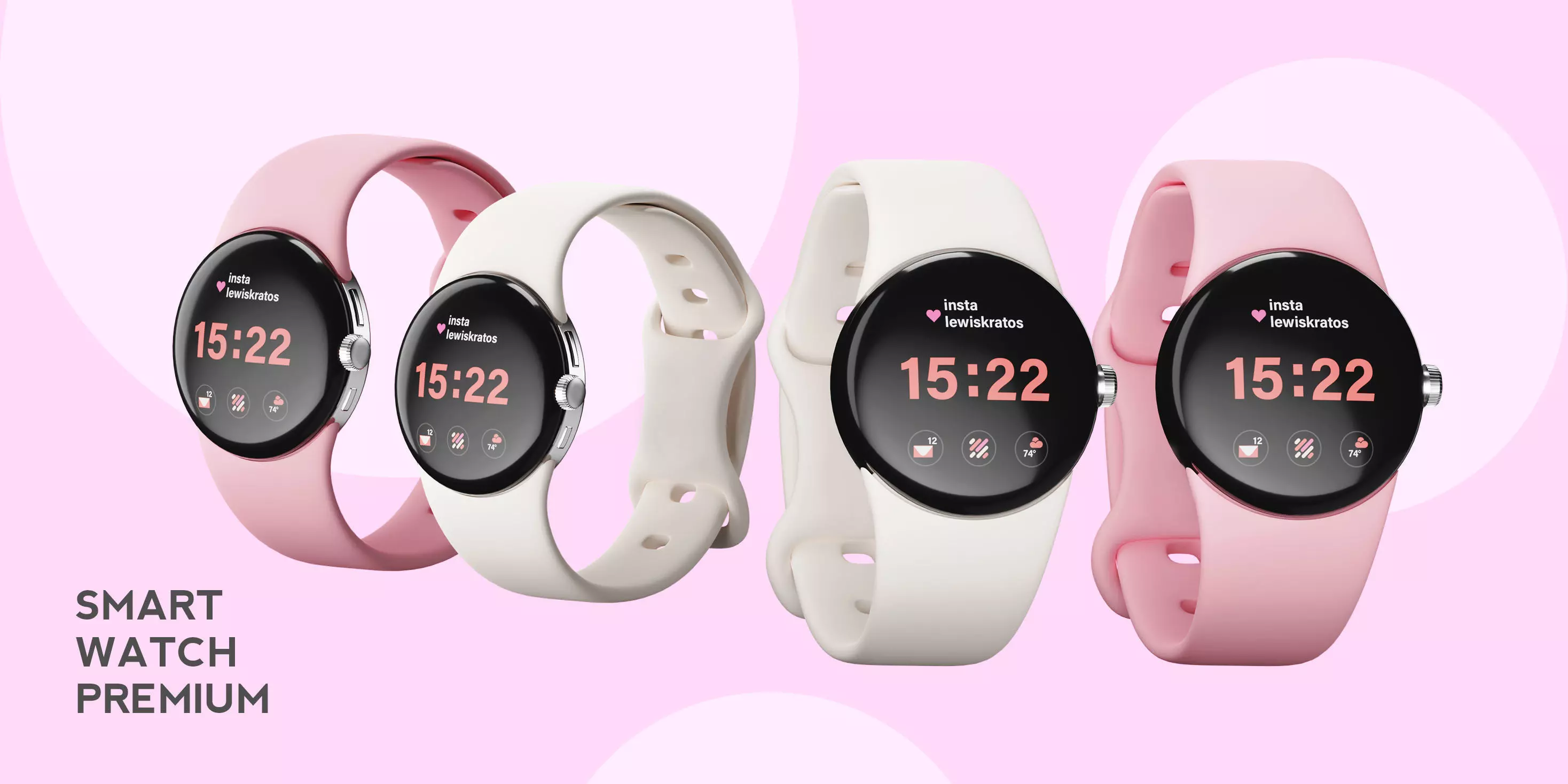 Google Smart Watch Pixel 5 3D model_0