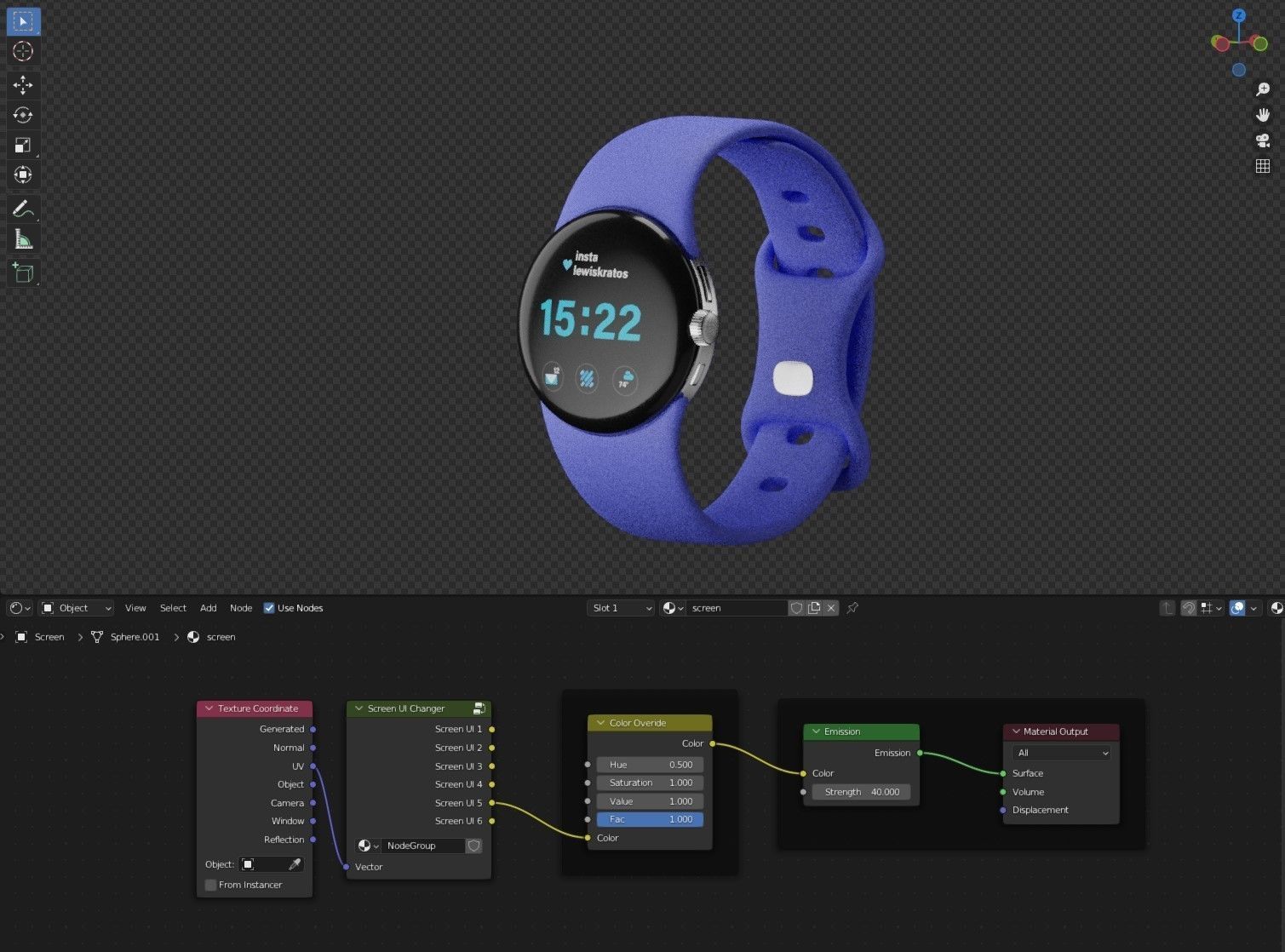 Google Smart Watch Pixel 5 3D model_7