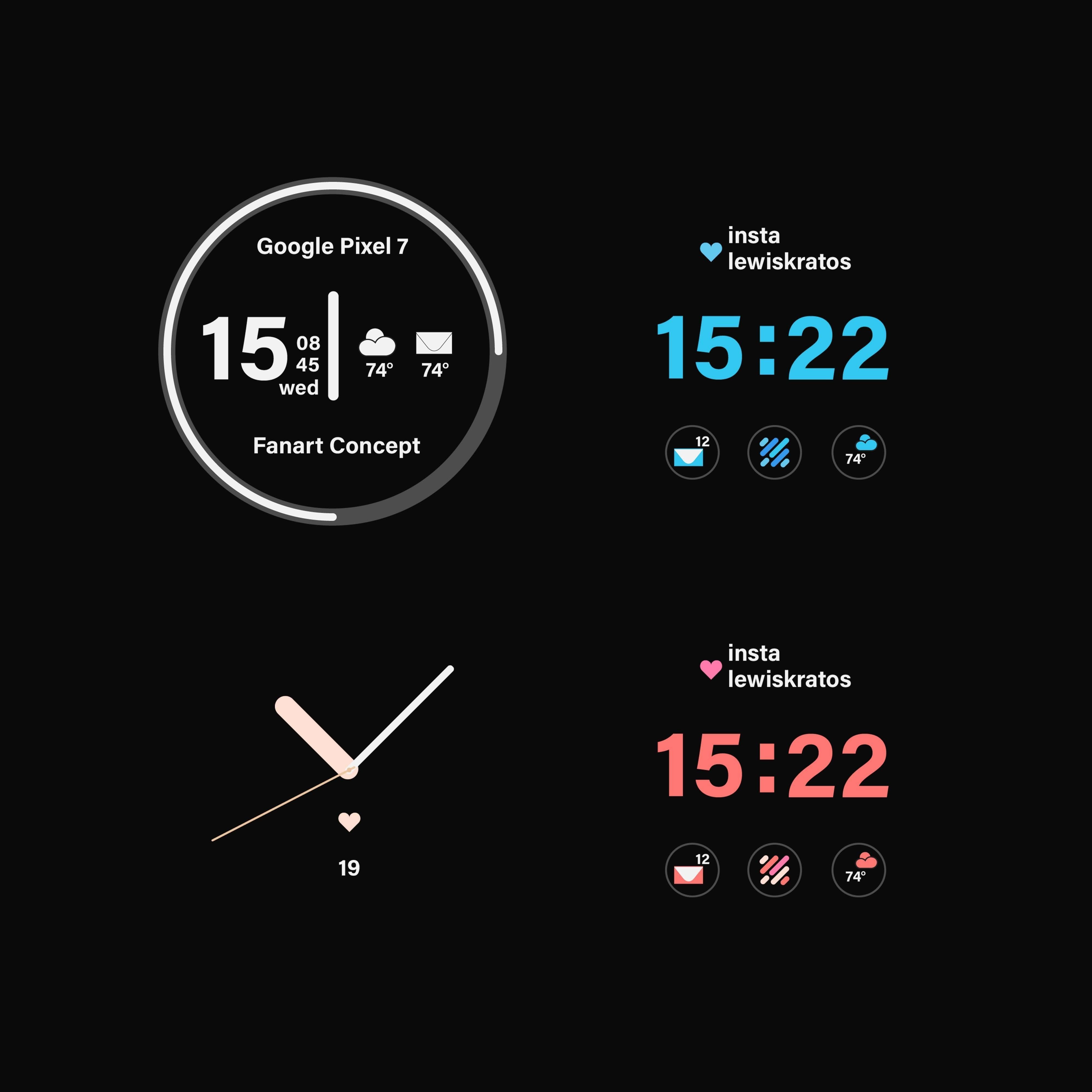 Google Smart Watch Pixel 5 3D model_4