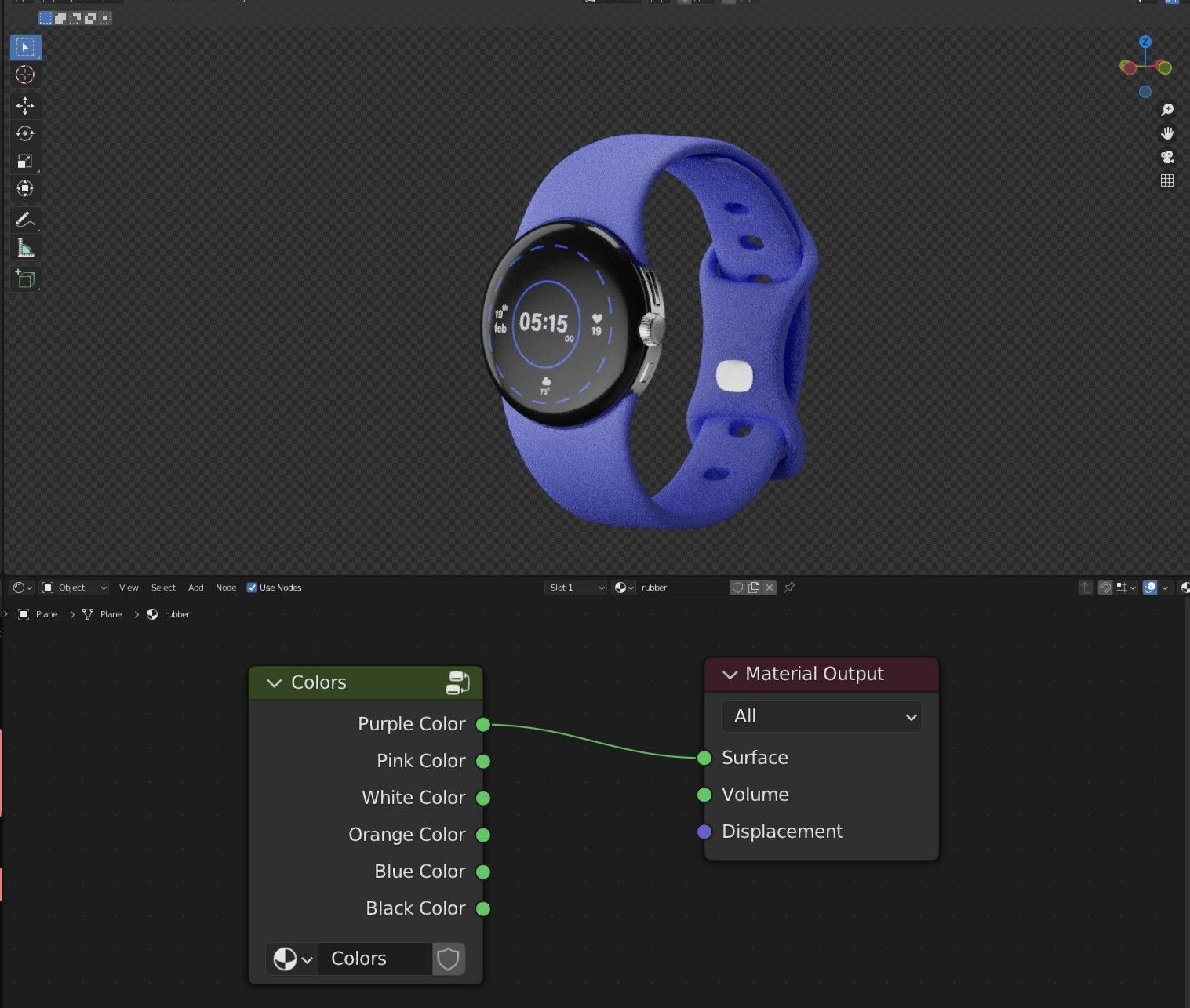 Google Smart Watch Pixel 5 3D model_6