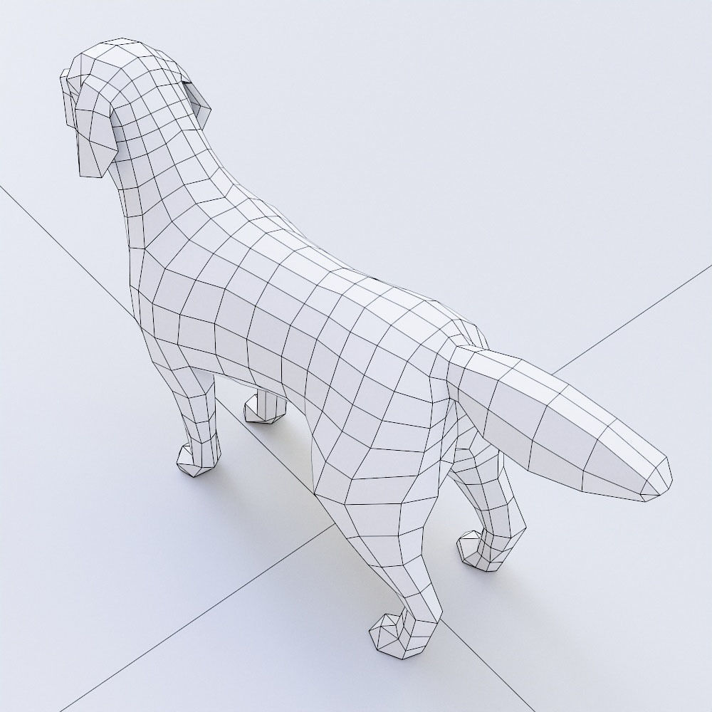 Dog 3d model labrador retriever Low-poly 3D model_4