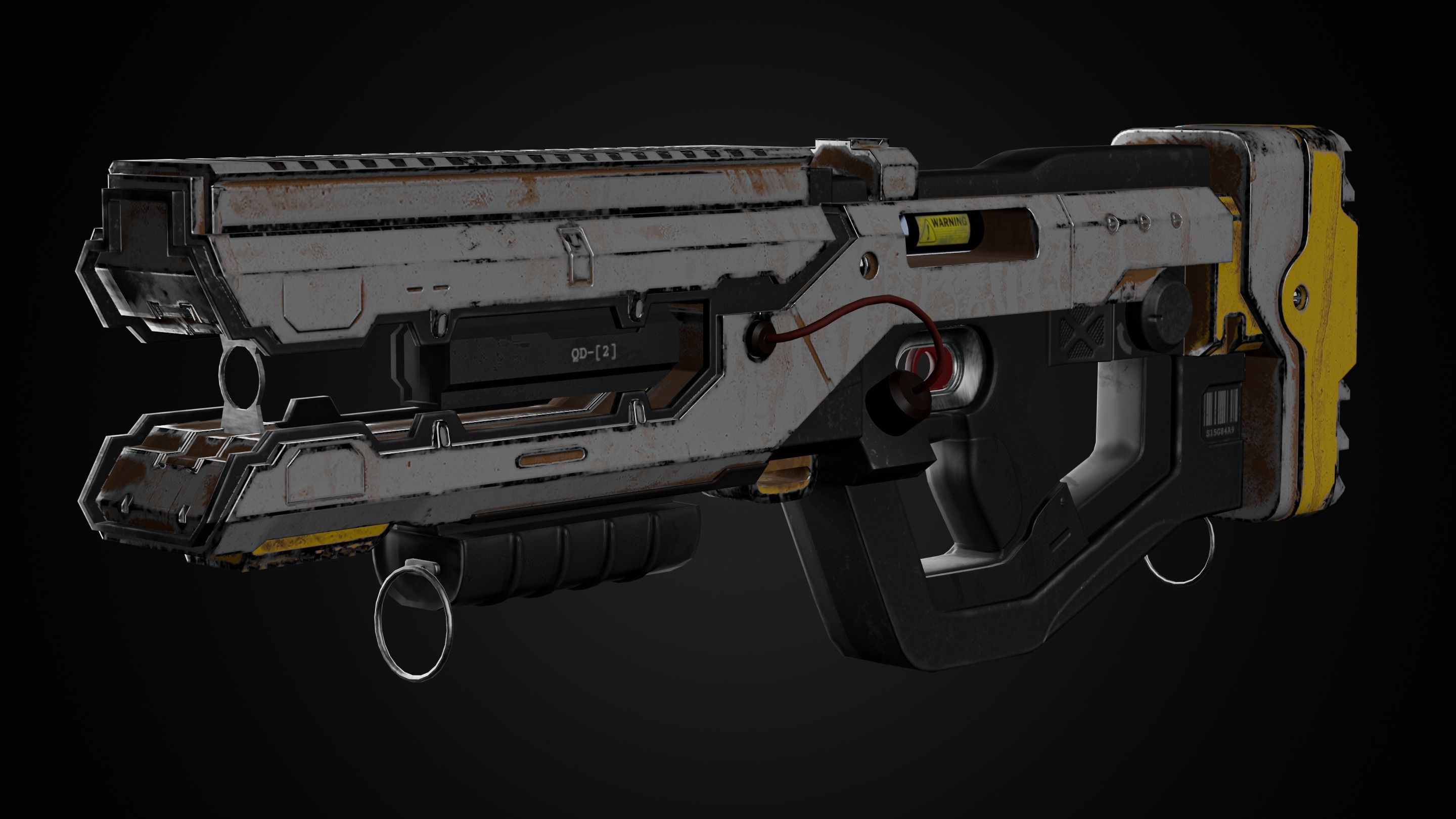 Scifi rifle 3D model_3