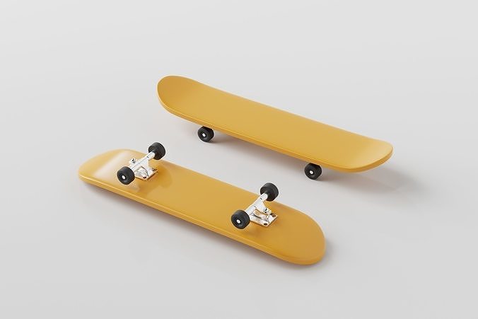 Skateboard Low-poly 3D model