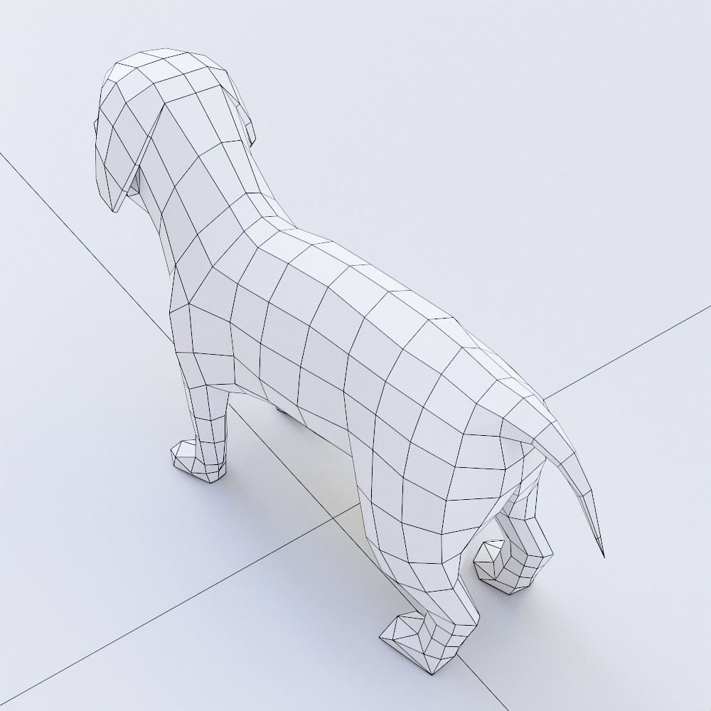 Puppy Dog 3d model  Low-poly 3D model_4