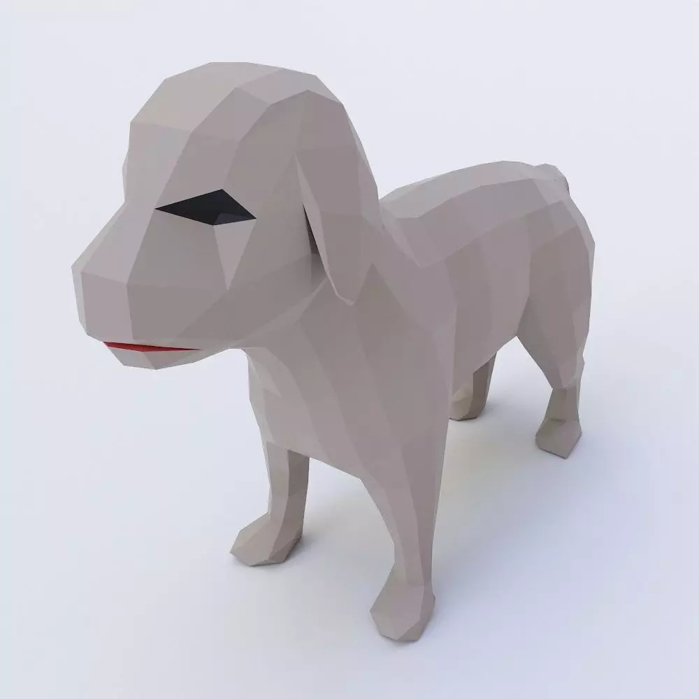Puppy Dog 3d model  Low-poly 3D model_0