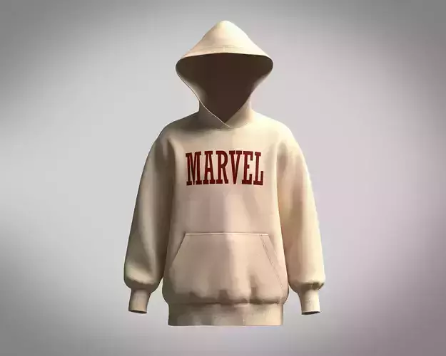 Hoodie-Marvel hooded sweatshirt 3D model