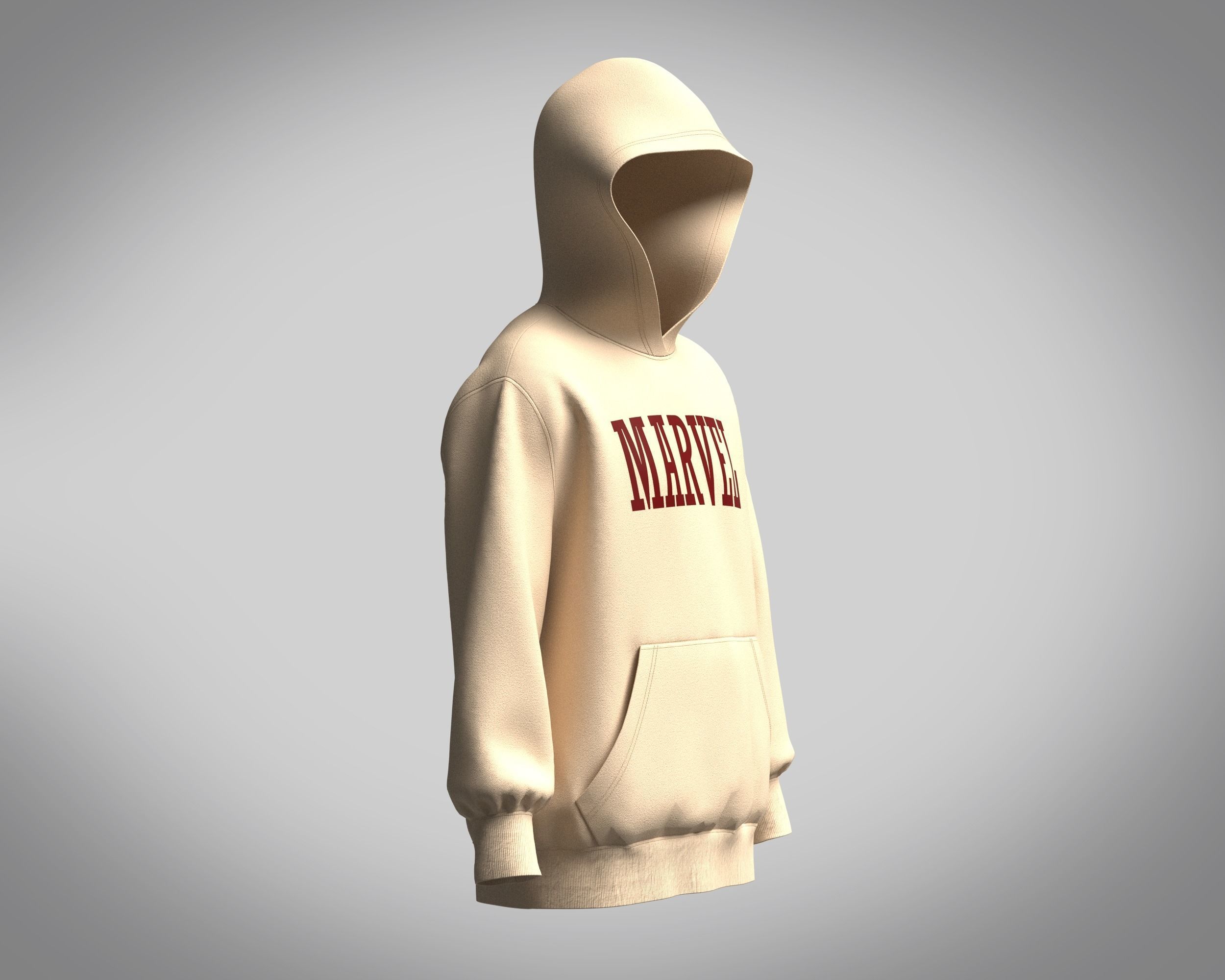 Hoodie-Marvel hooded sweatshirt 3D model_1