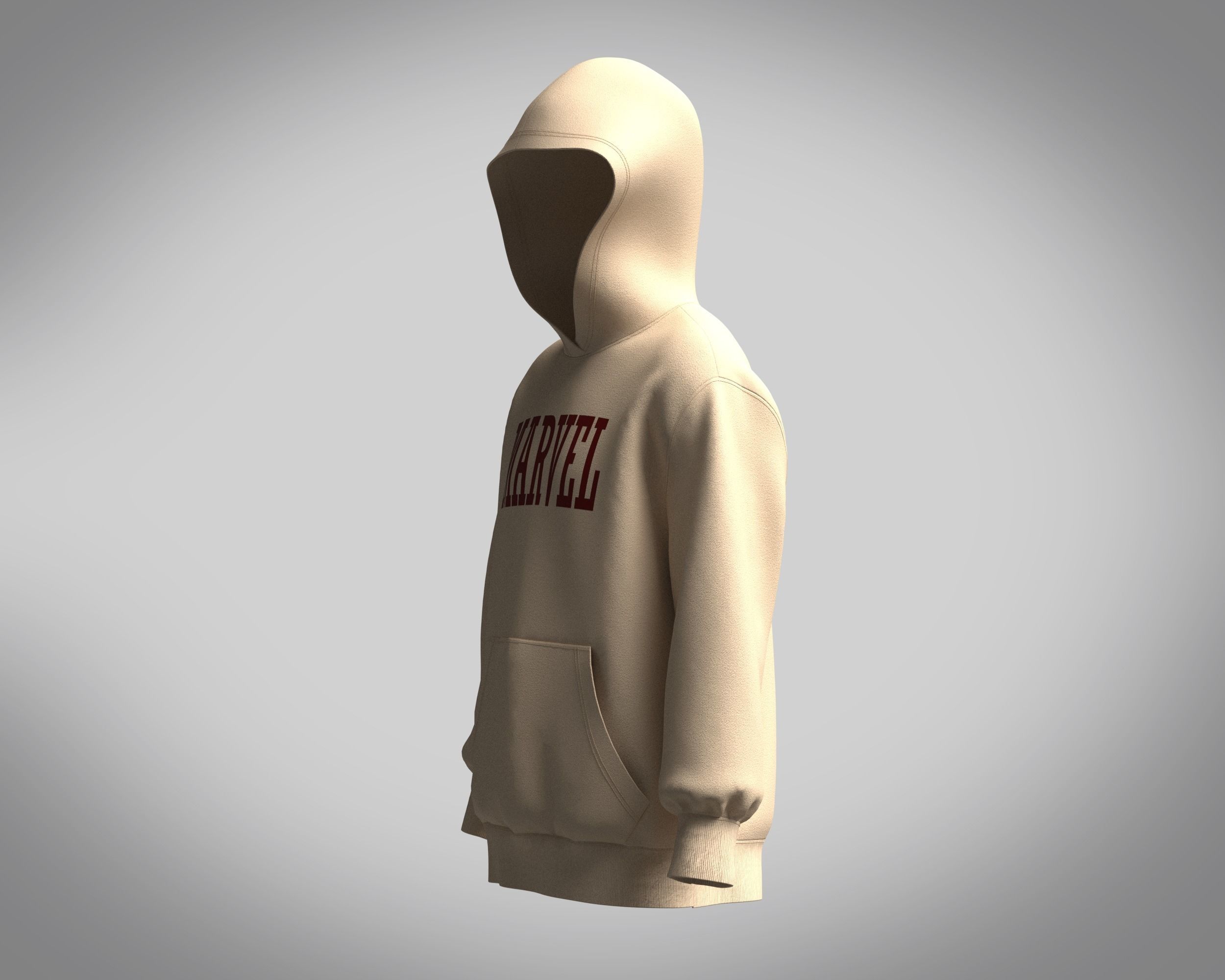 Hoodie-Marvel hooded sweatshirt 3D model_5