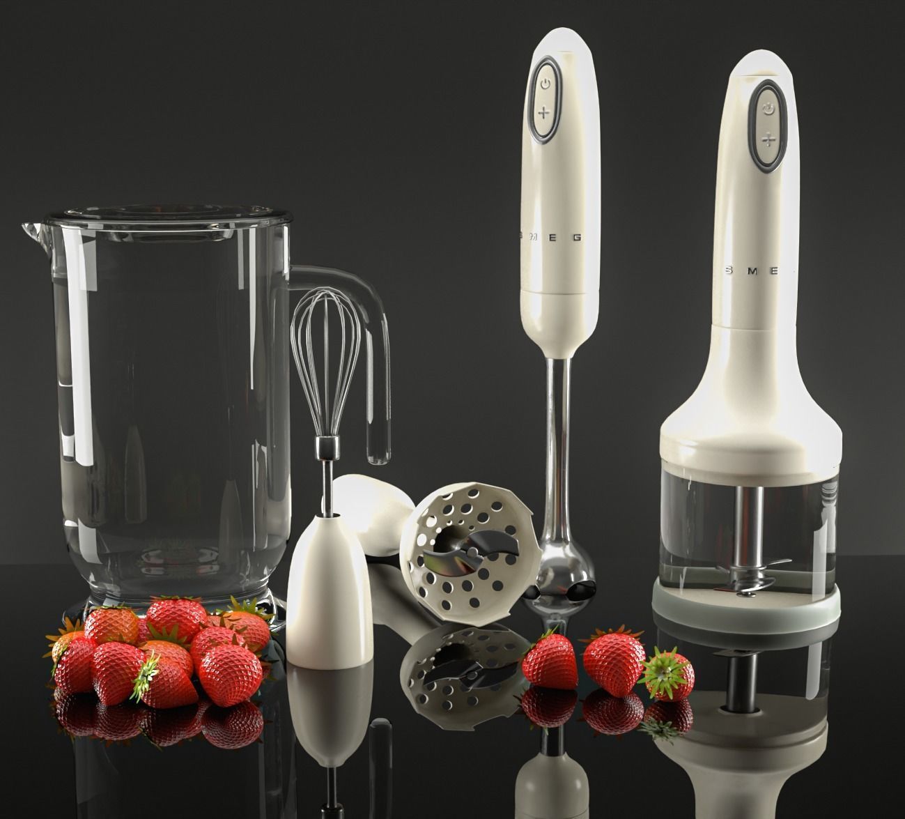 smeg hand blender hb f02 3D model CGTrader