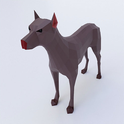 German Mastiff dog 3d model  Low-poly 3D model
