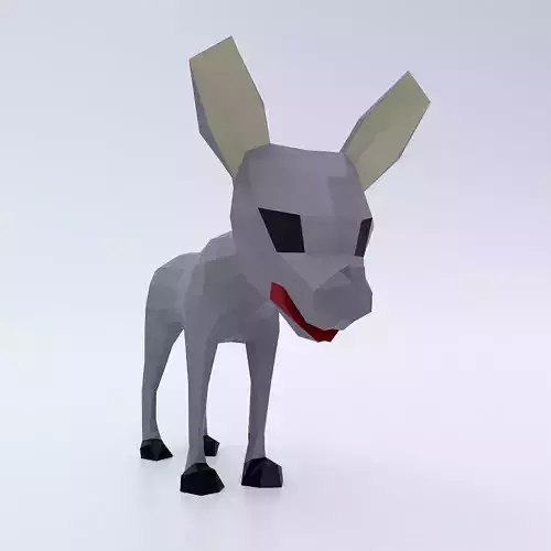 Street dog toon 3d model 