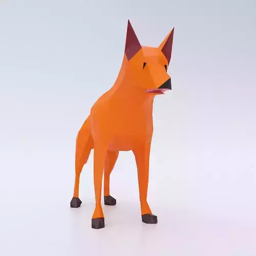 Wolf toon 3d model 