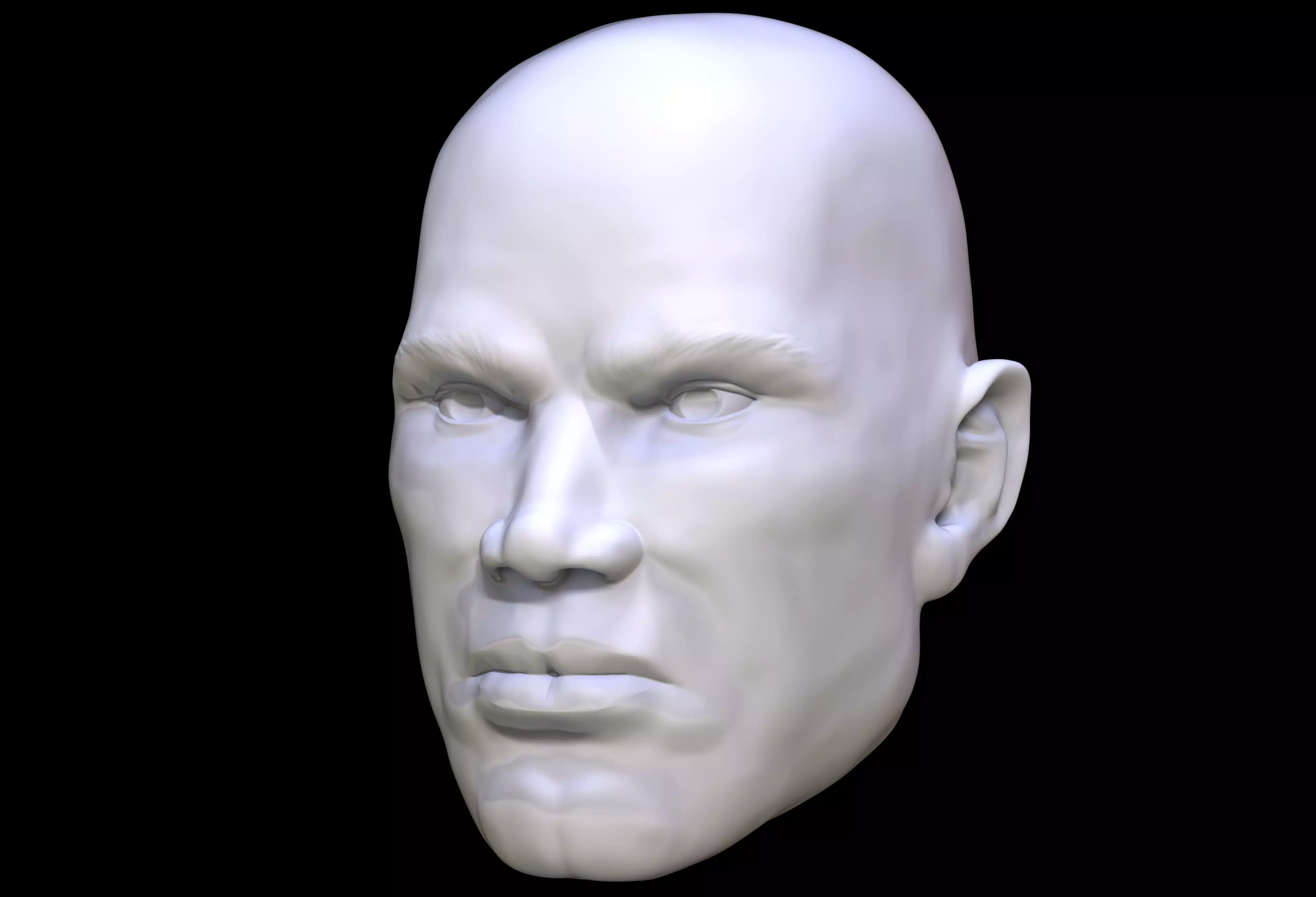 Male Head Sculpt 3D print model_0