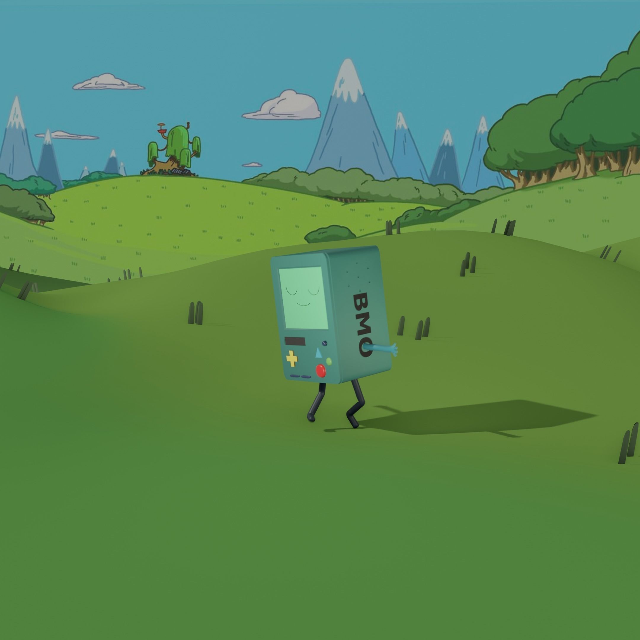 BMO cute rig blender Low-poly 3D model_3