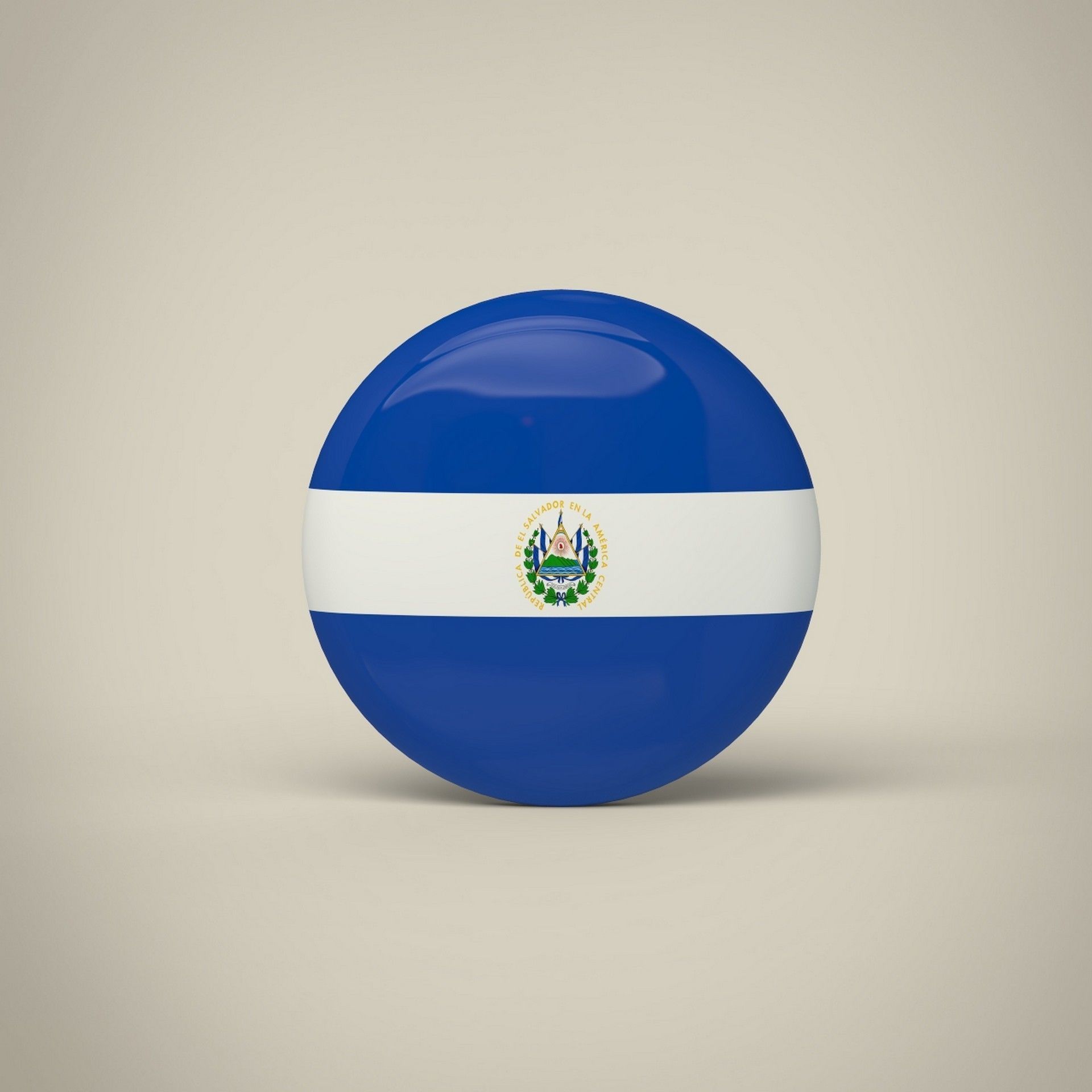 El Salvador Badge Low-poly 3D model_1