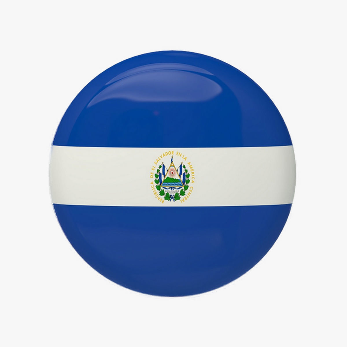 El Salvador Badge Low-poly 3D model_5