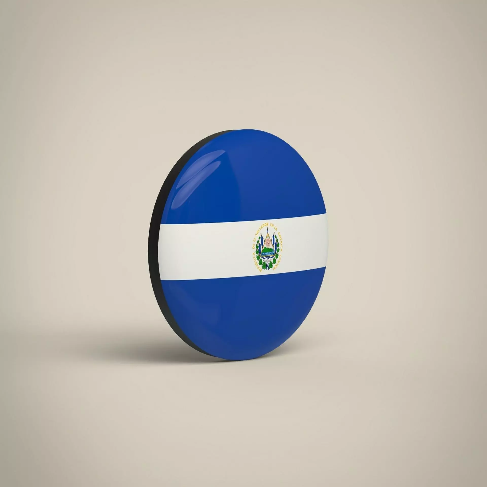 El Salvador Badge Low-poly 3D model_0