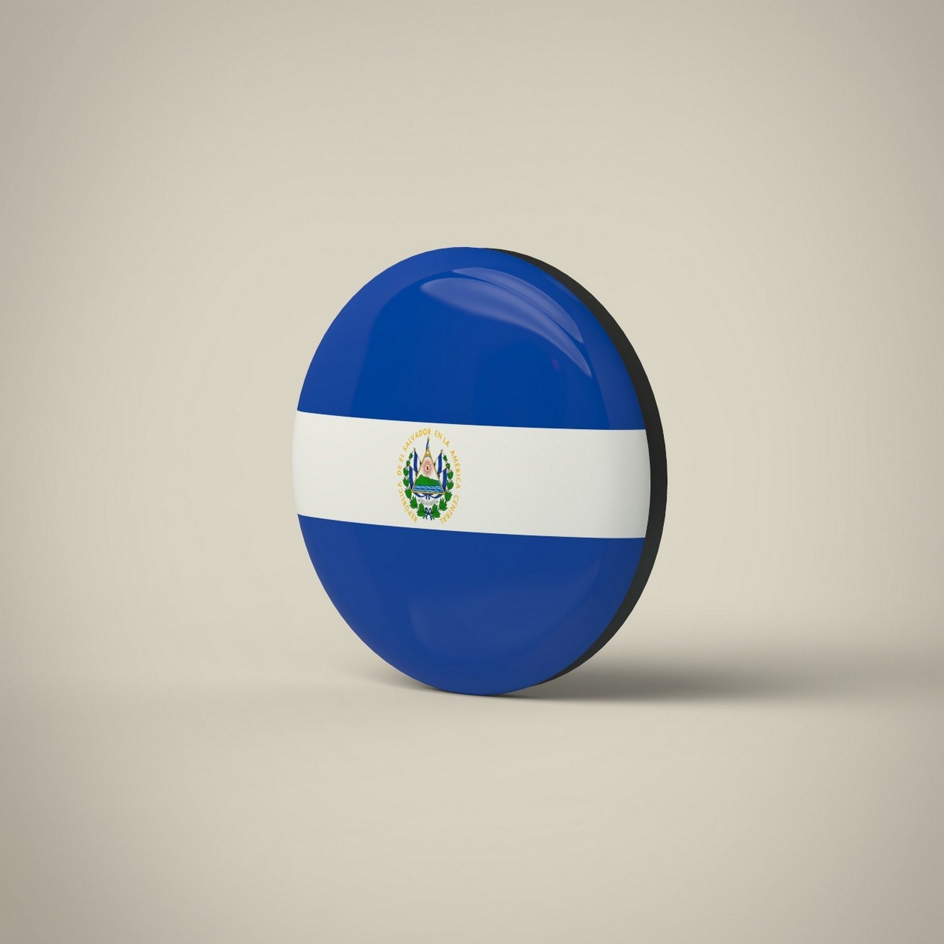 El Salvador Badge Low-poly 3D model_2