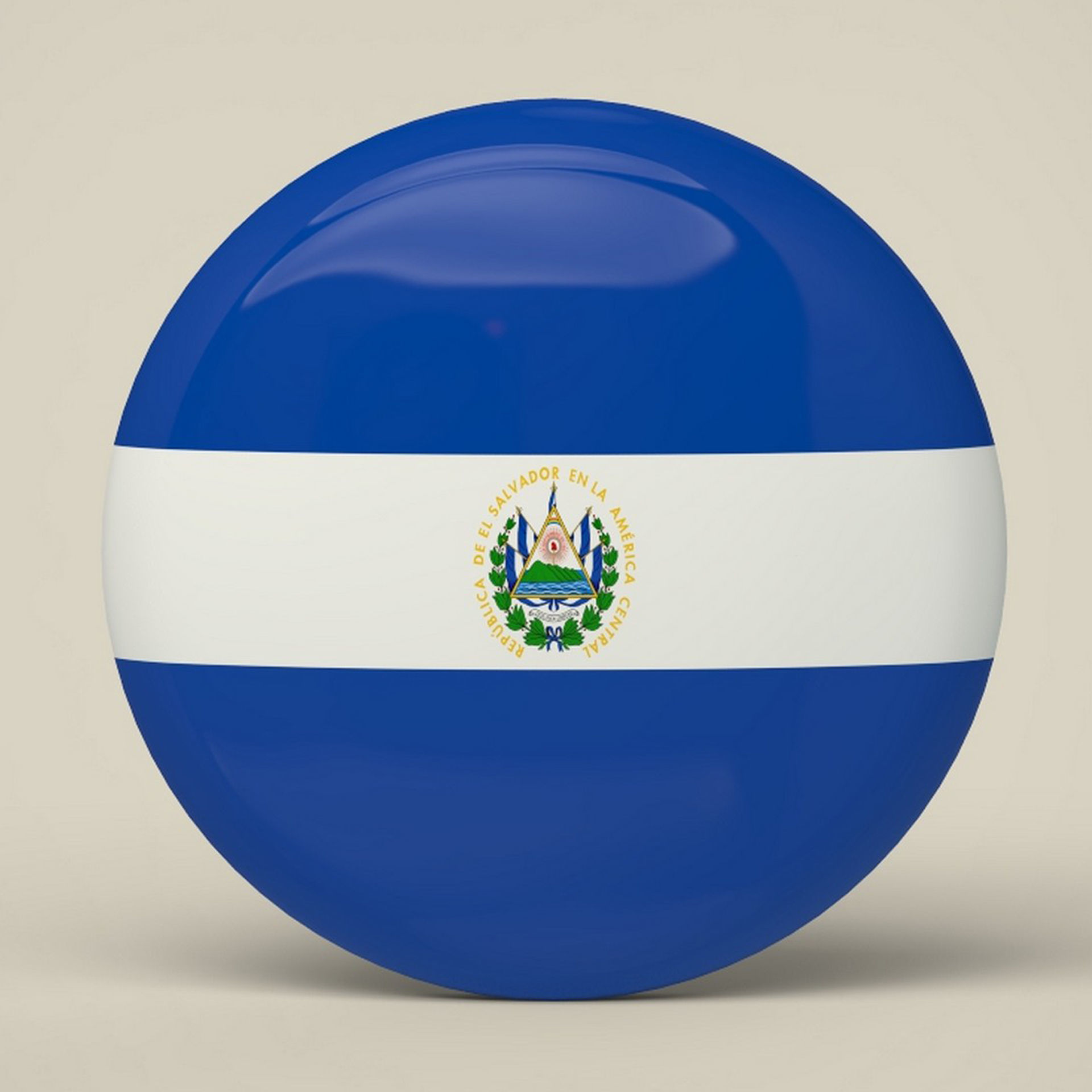 El Salvador Badge Low-poly 3D model_4