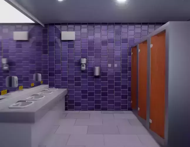 small public bathroom interior