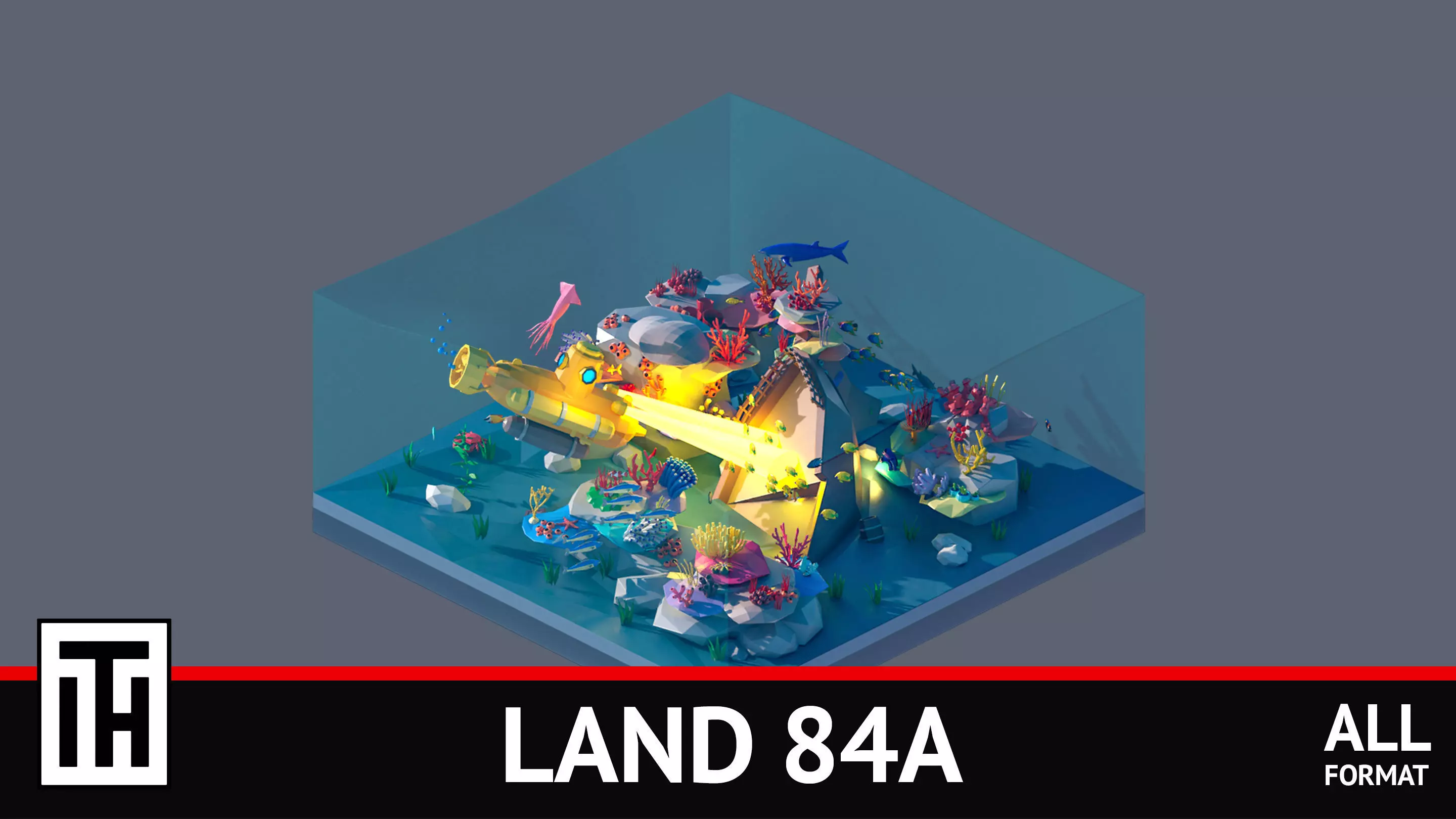 land 84A Low-poly 3D model