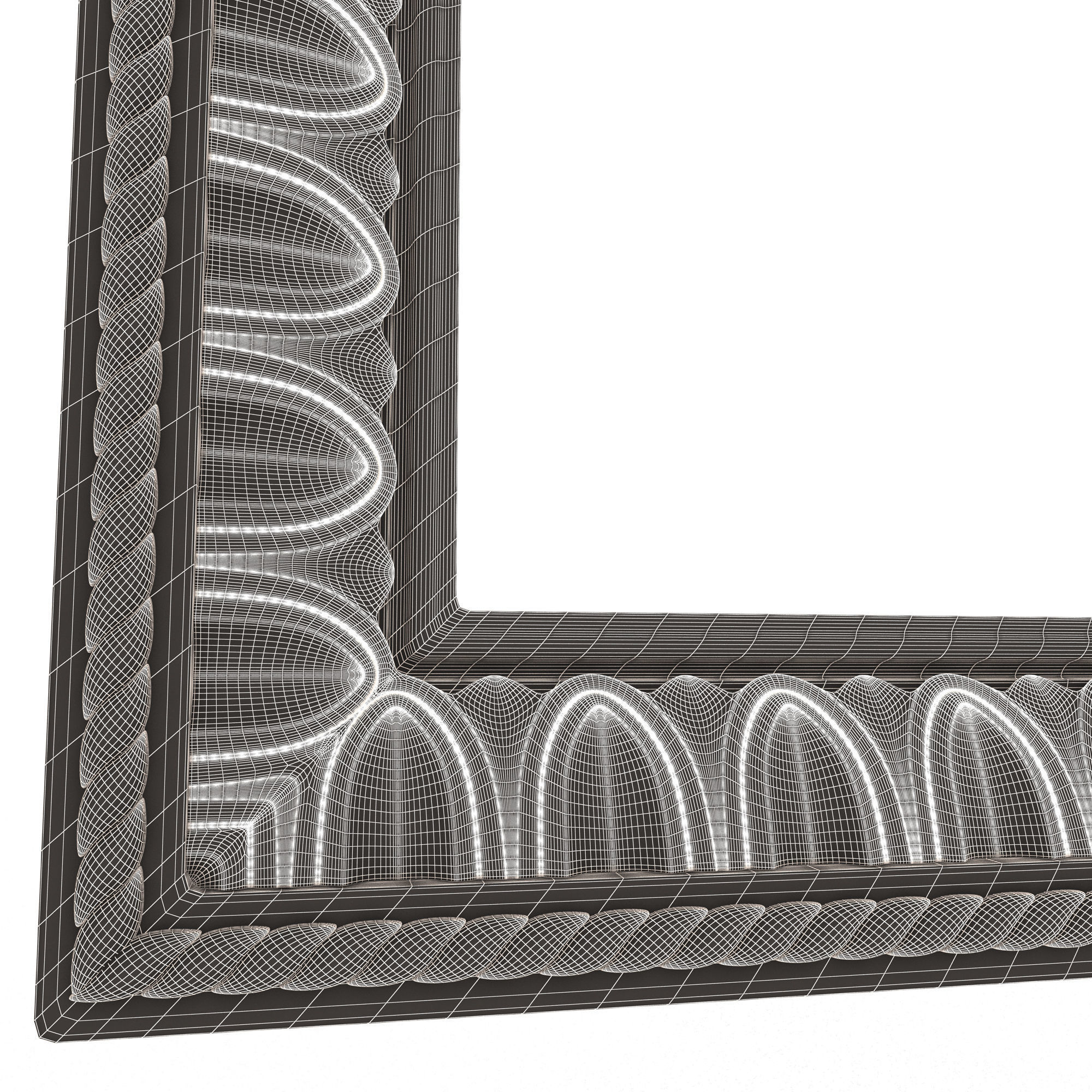 Classic Frame 035 Low-poly 3D model_9