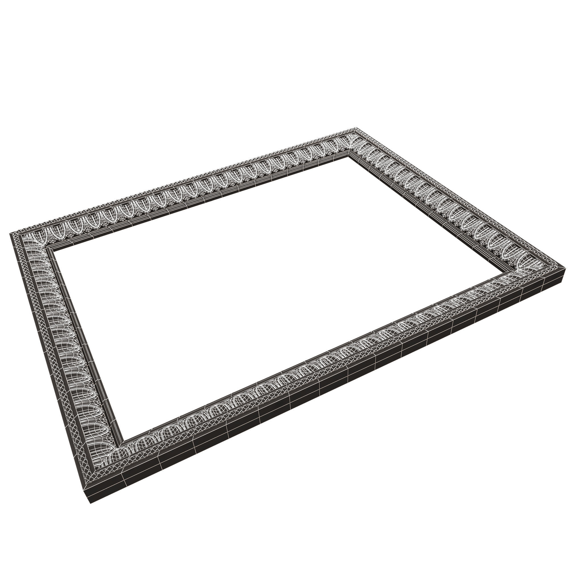 Classic Frame 035 Low-poly 3D model_17