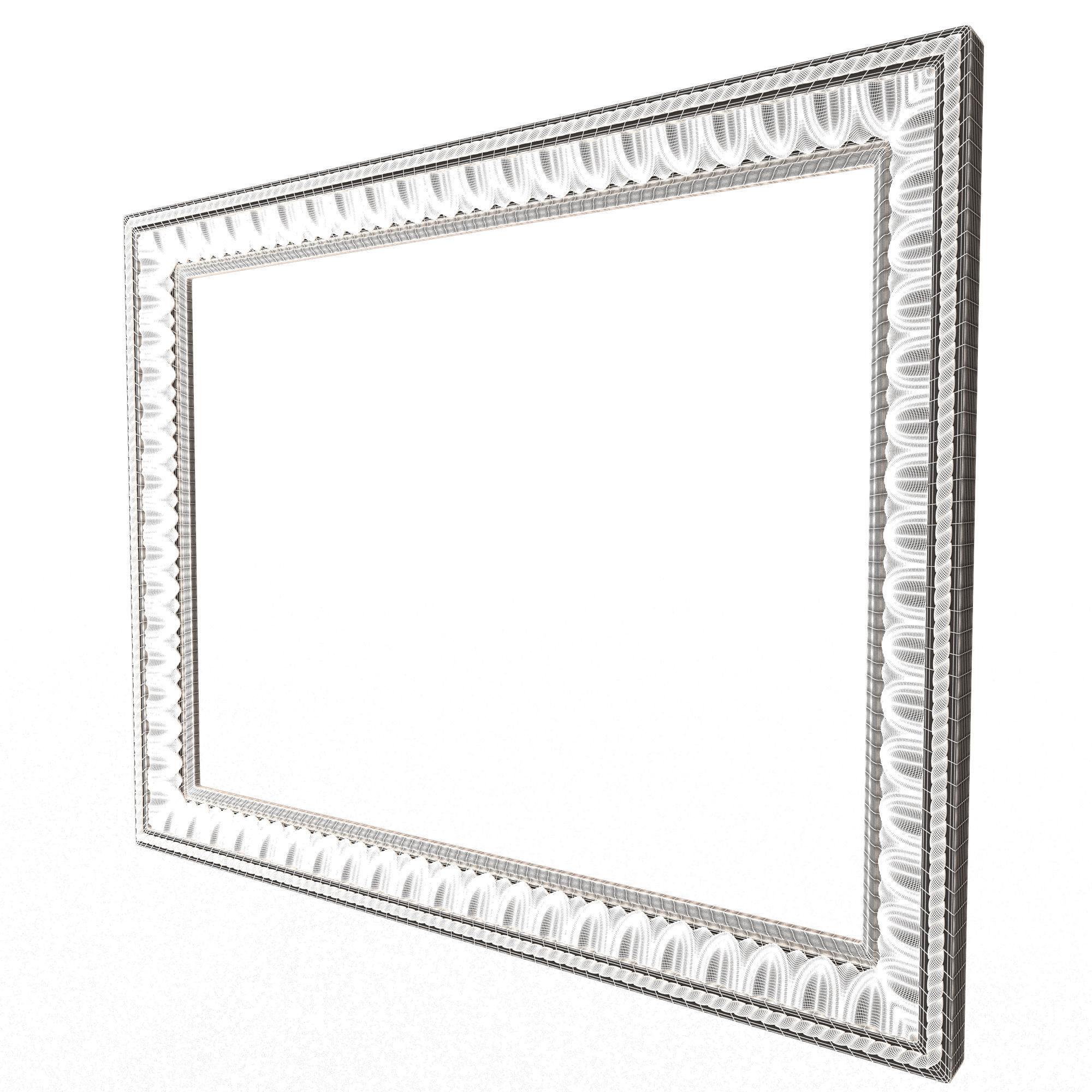 Classic Frame 035 Low-poly 3D model_8