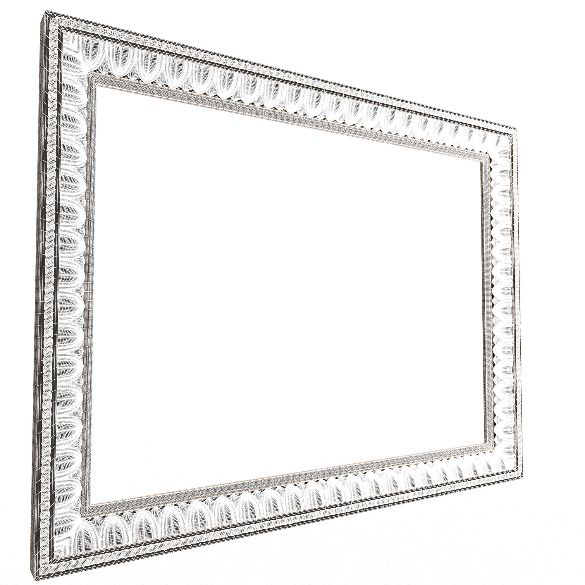 Classic Frame 035 Low-poly 3D model_7