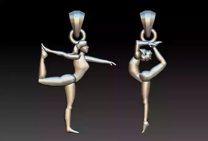 Yoga Positions Pendants 3D print model
