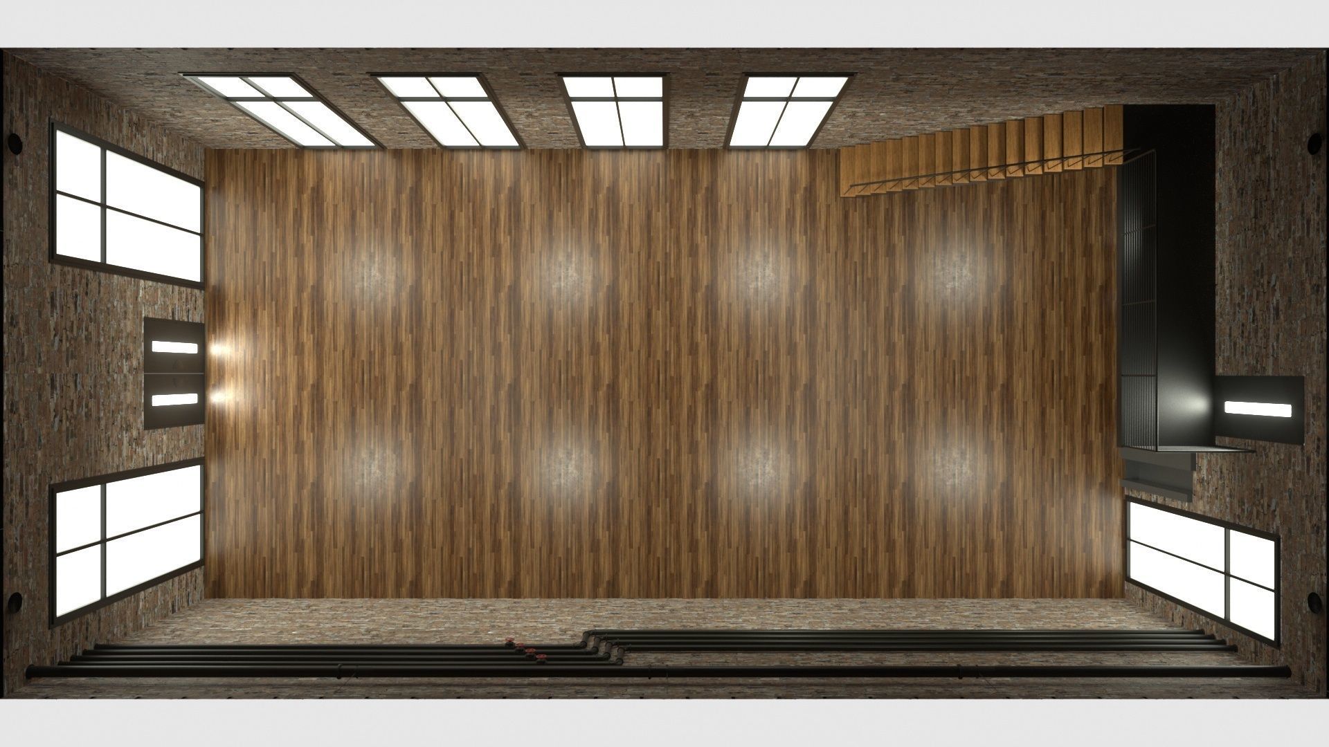 Gallery Event Space 3D model_4