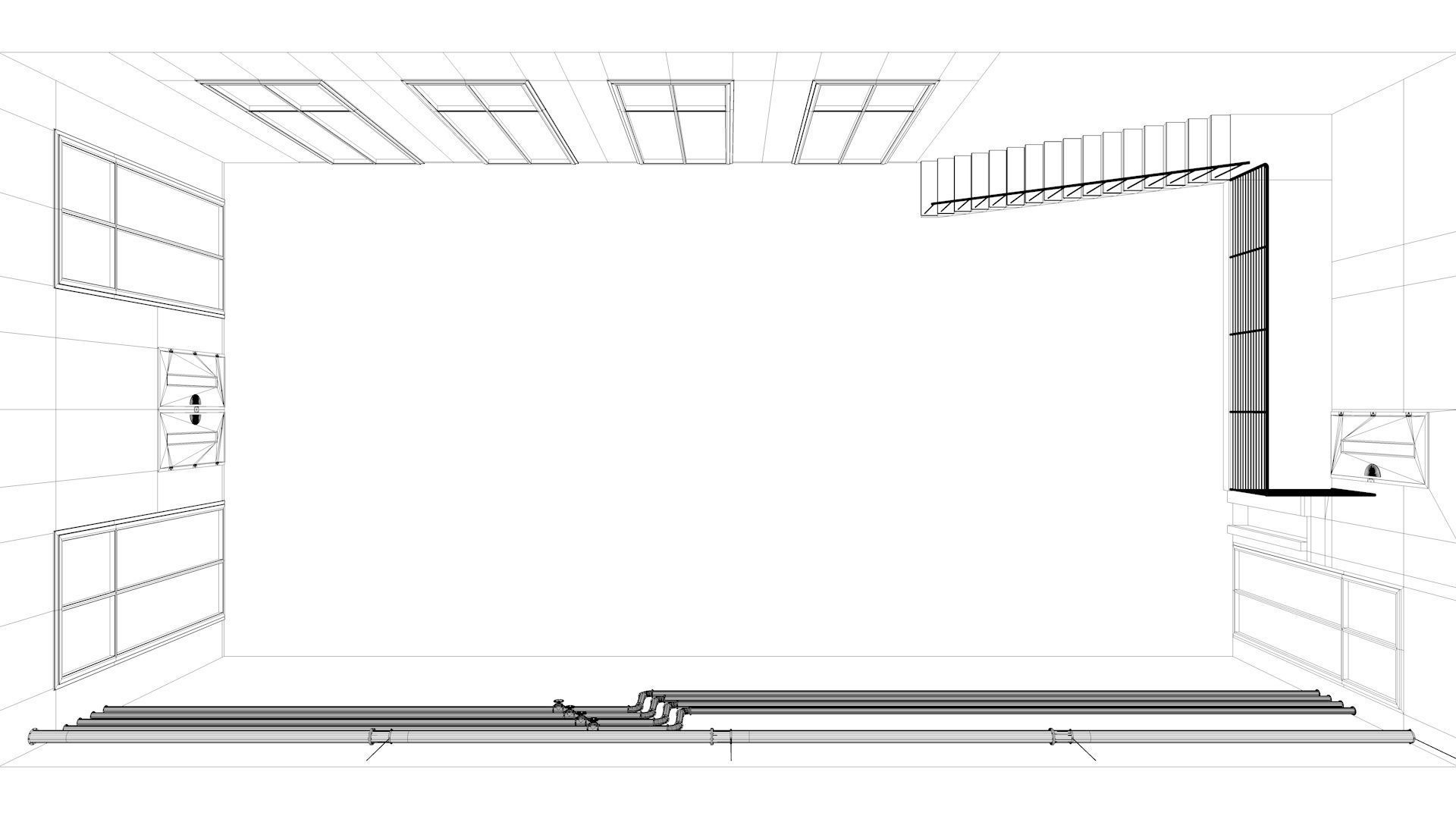 Gallery Event Space 3D model_5