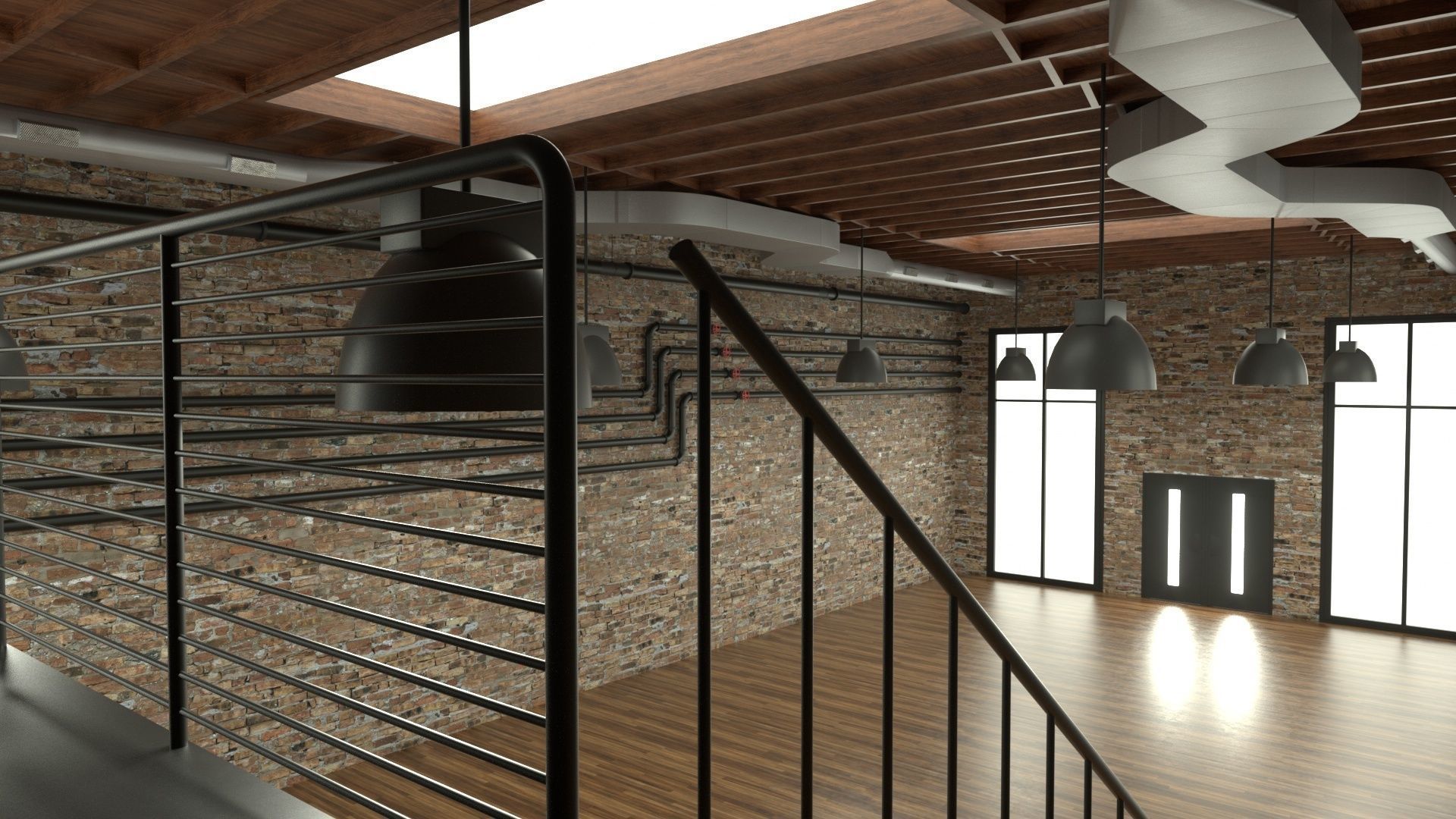 Gallery Event Space 3D model_3