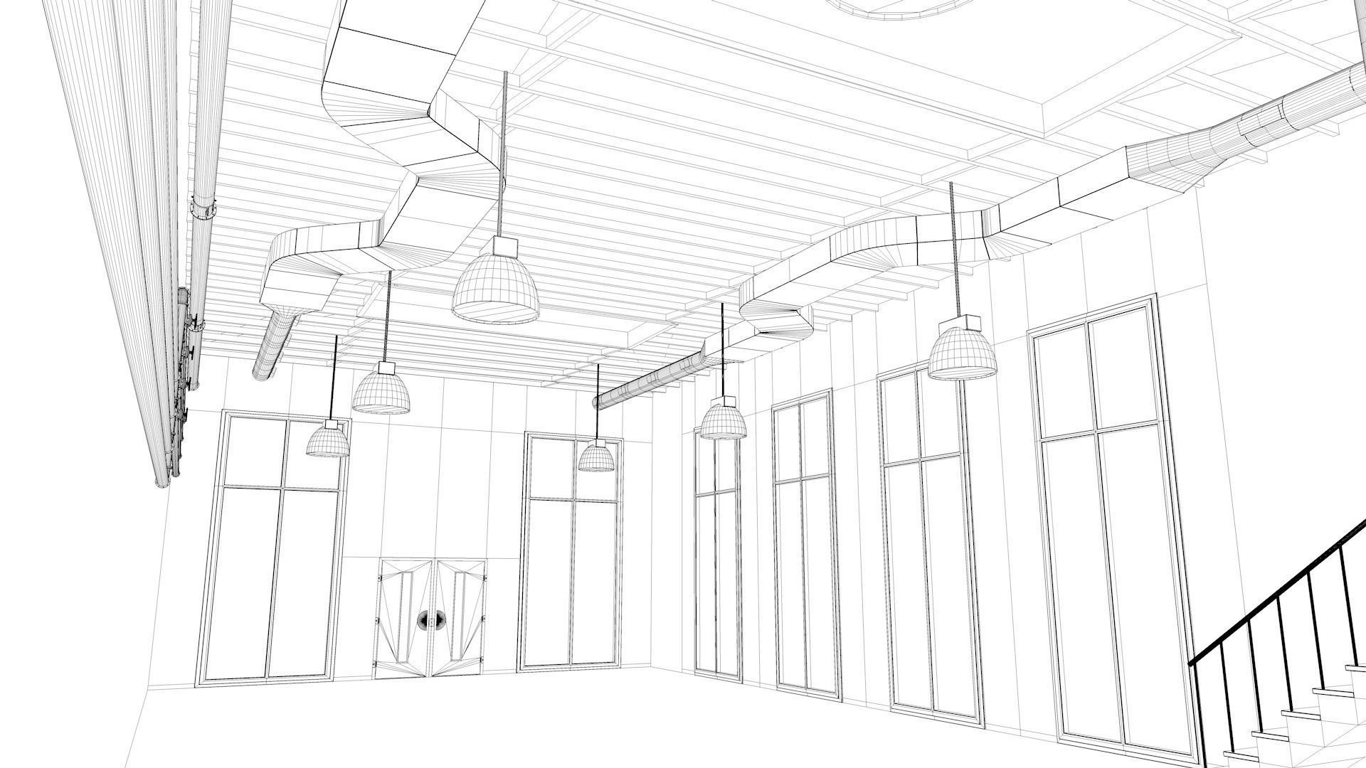 Gallery Event Space 3D model_8