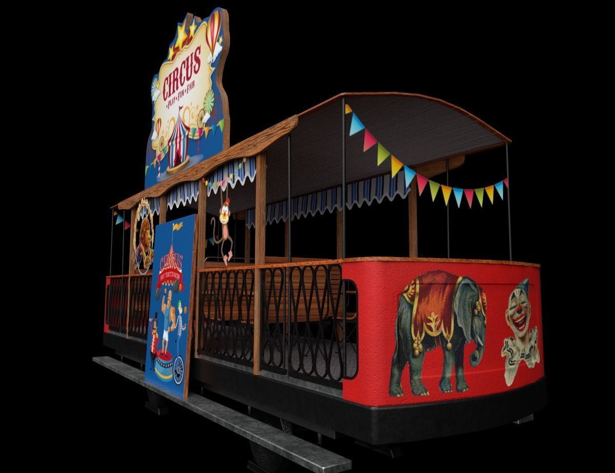 Circus venice city hall at sunset Low-poly 3D model_11