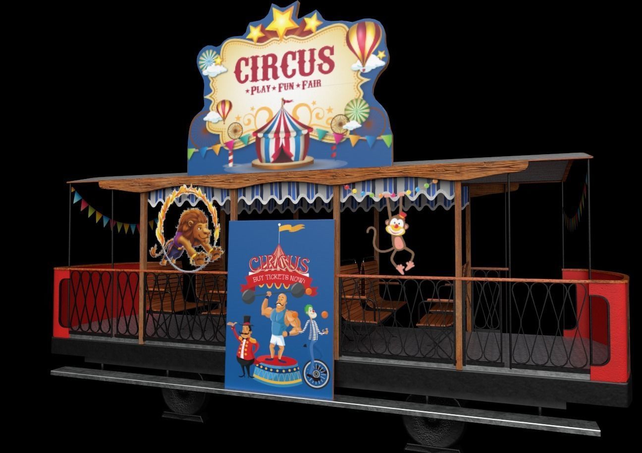 Circus venice city hall at sunset Low-poly 3D model_10