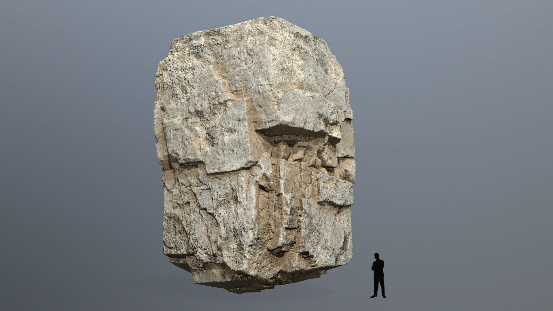 desert rock set Low-poly 3D model_2