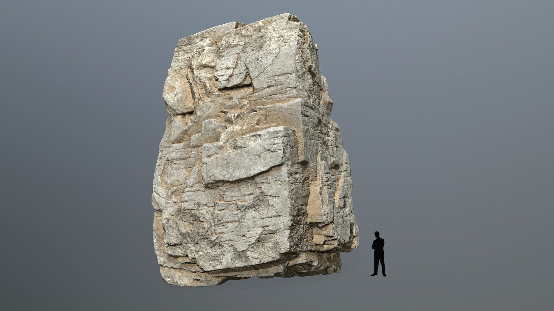 desert rock set Low-poly 3D model_7