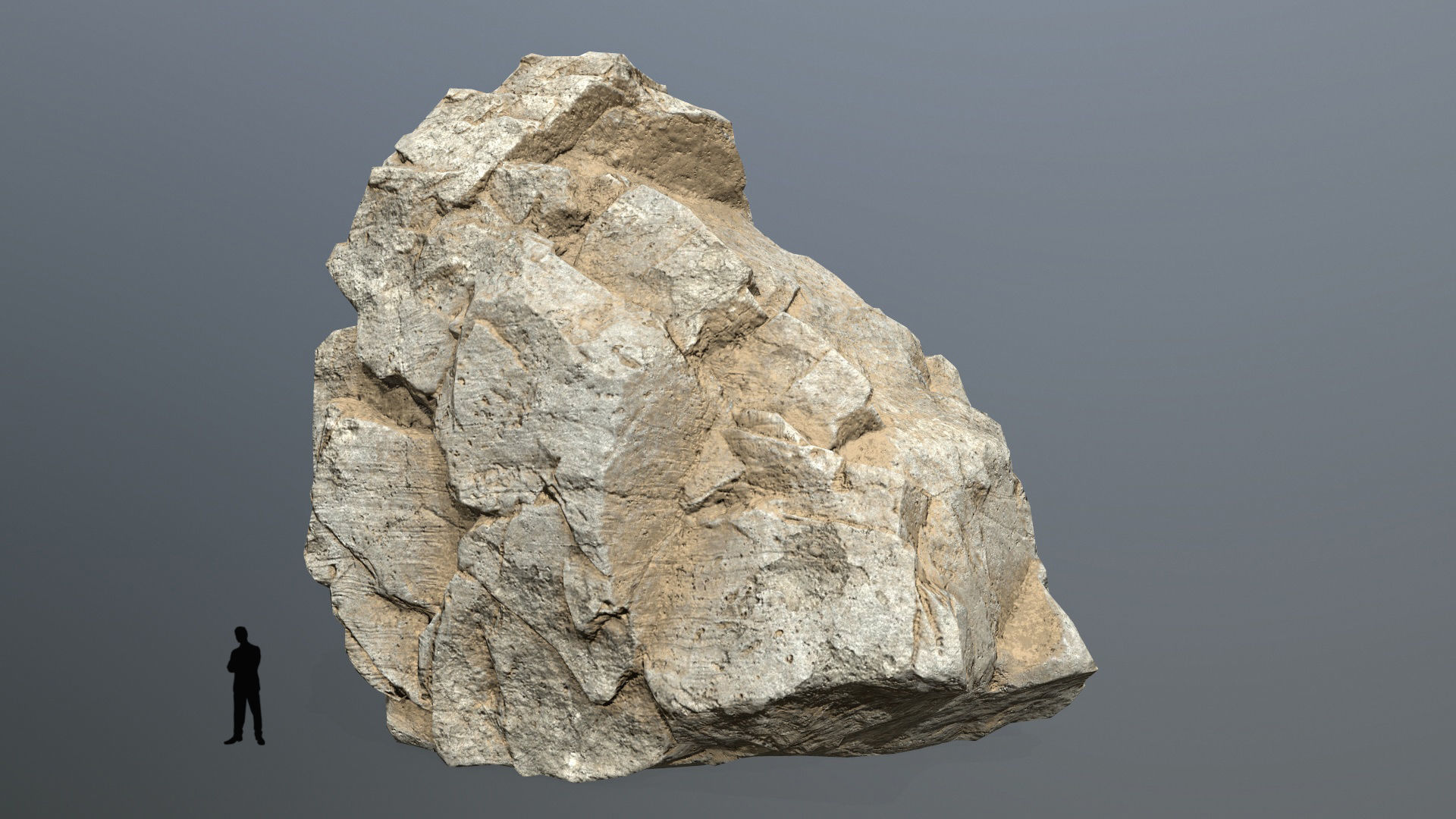 desert rock set Low-poly 3D model_3
