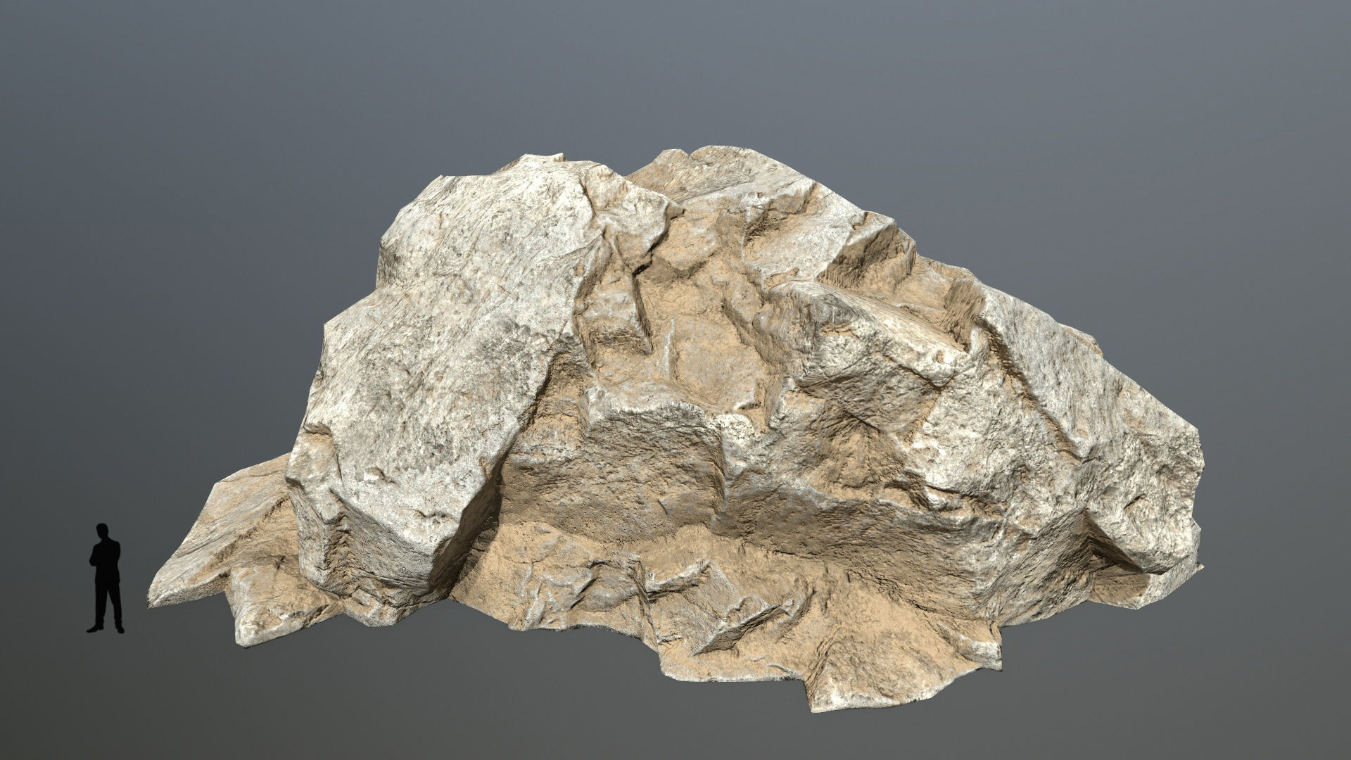 desert rock set Low-poly 3D model_8
