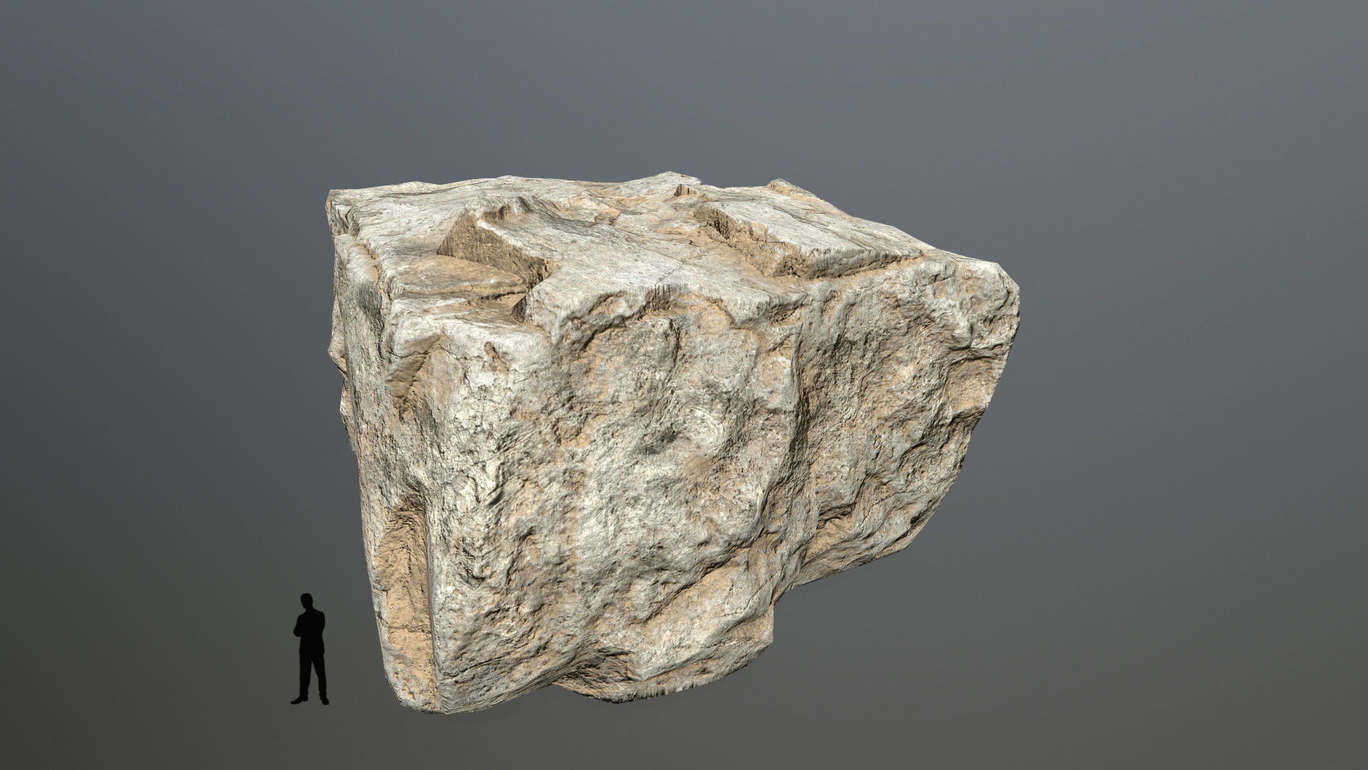 desert rock set Low-poly 3D model_6