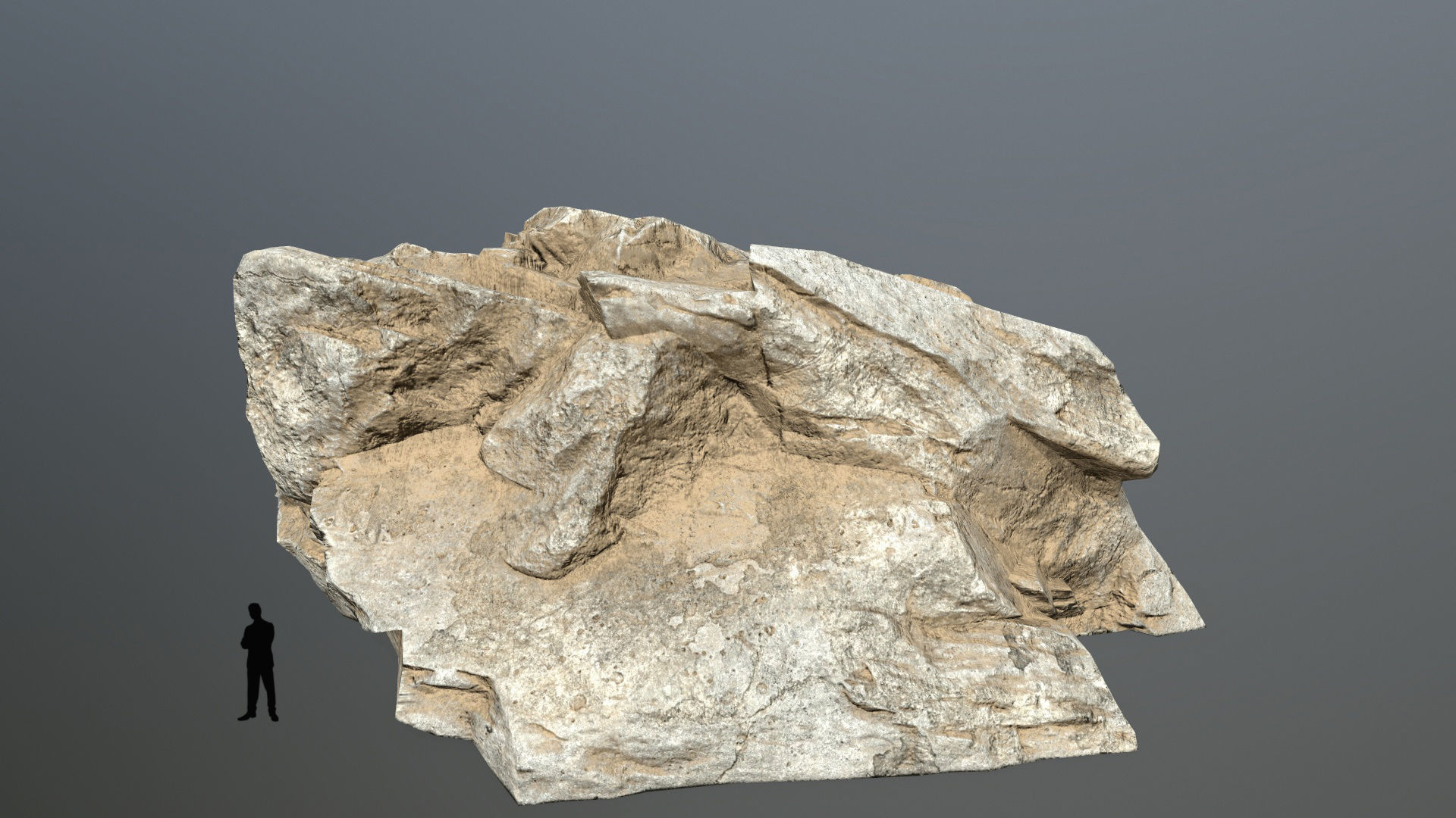 desert rock set Low-poly 3D model_5