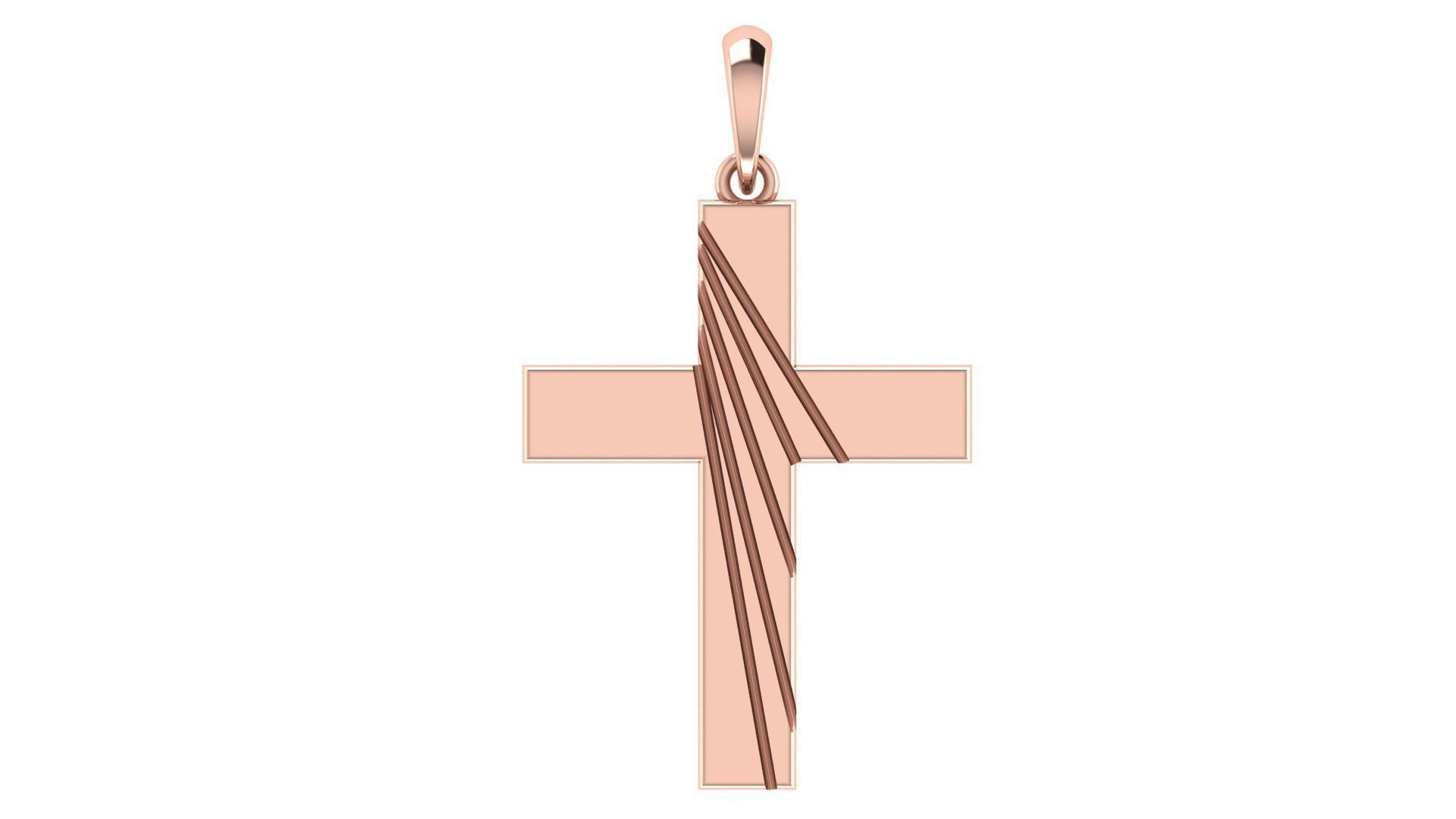 CROSS PENDANT CR133 3D print model_3