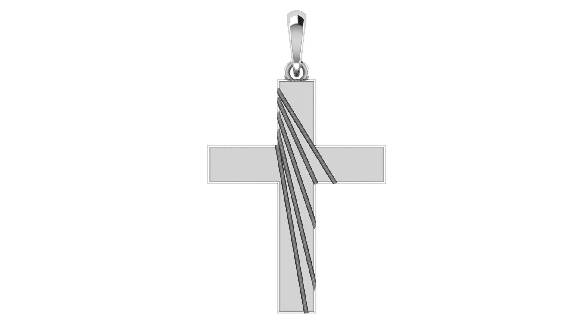 CROSS PENDANT CR133 3D print model_4