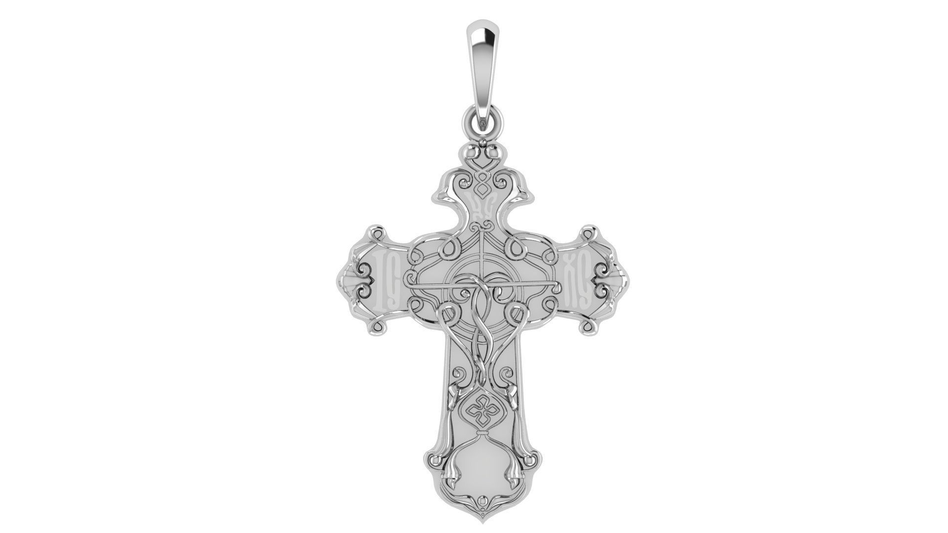 CROSS PENDANT CR134 3D print model_4
