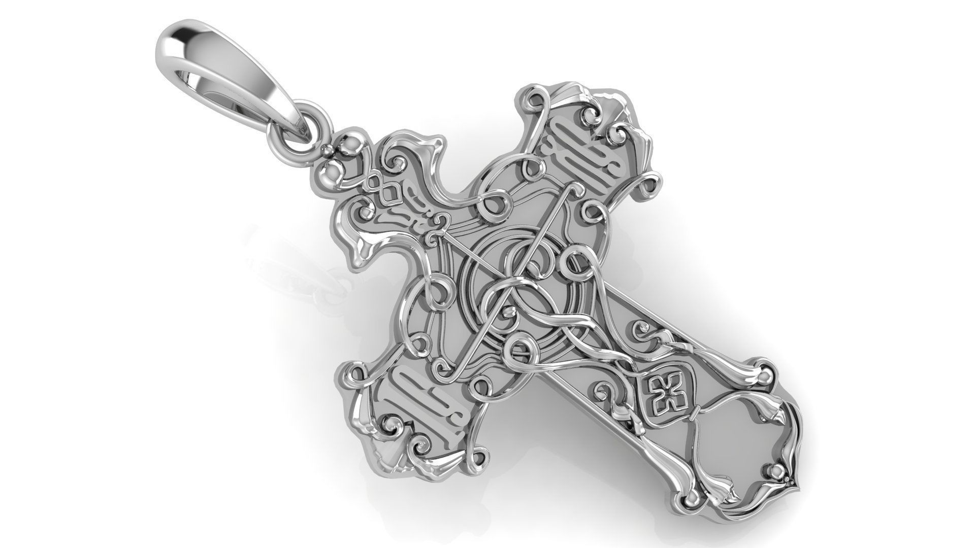 CROSS PENDANT CR134 3D print model_1
