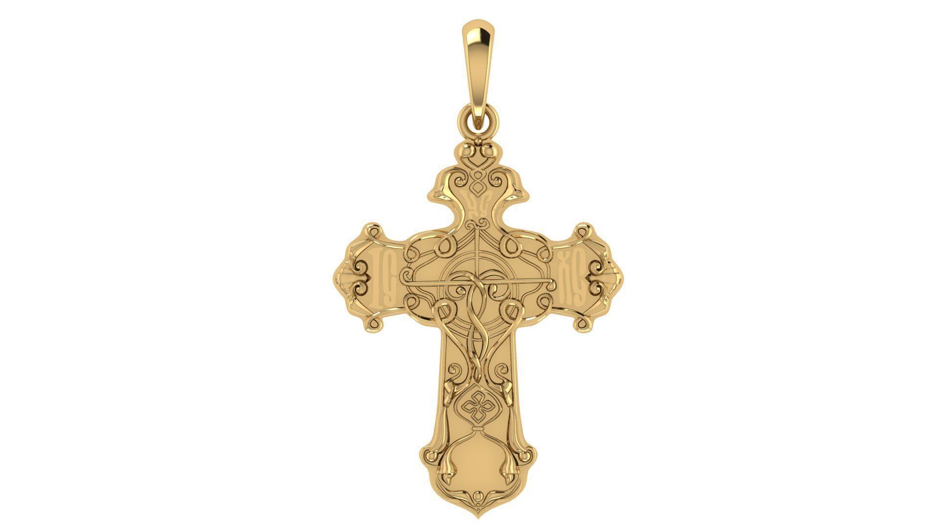 CROSS PENDANT CR134 3D print model_5