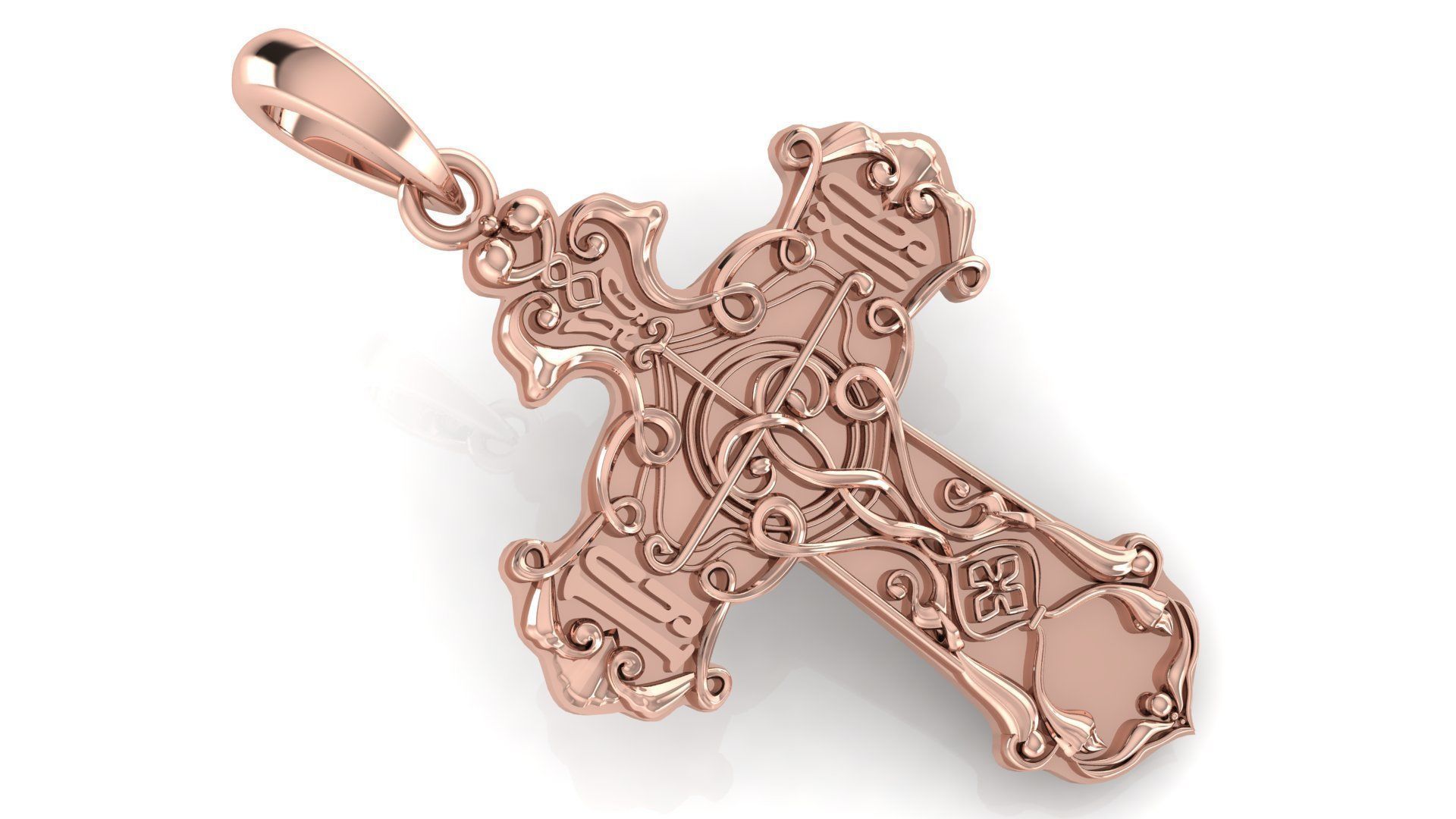 CROSS PENDANT CR134 3D print model_2